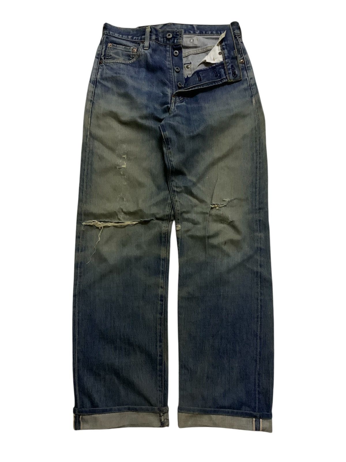 Levi's Vintage Clothing 💥Vintage Japan Levi’s Kurt Cobain Buckle Back Denim Size US 29 - 2 Thumbnail