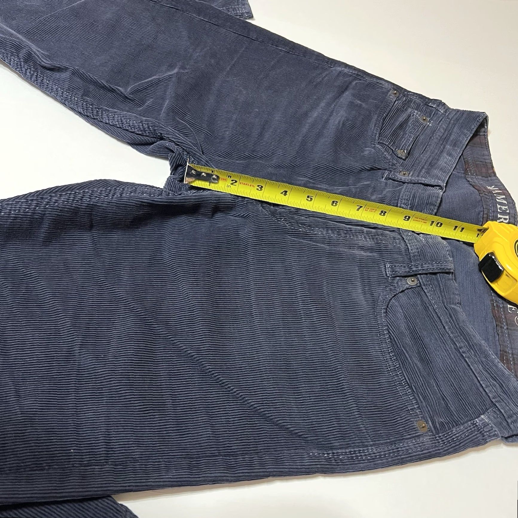 American Eagle Outfitters VINTAGE? No — American Eagle Corduroy Pants Mens Regular 34x28 Blue Chino Flat Front Pockets 34 Waist Casual Size US 34 / EU 50 - 4 Thumbnail