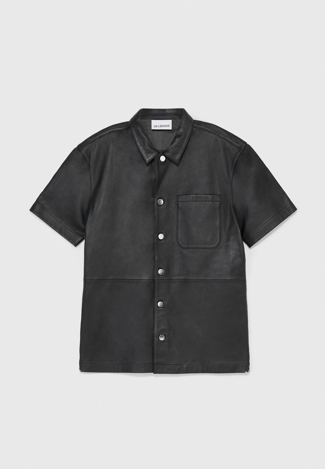 Han Kjobenhavn !DS! FW22 Han Kjobenhavn Black Leather Summer Shirt Size US M / EU 48-50 / 2 - 11 Thumbnail