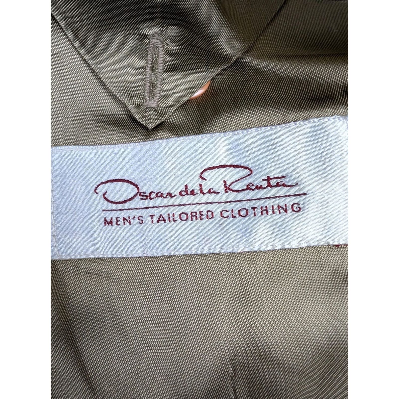 Oscar De La Renta VINTAGE Oscar de la Renta Blazer Mens 48R Brown Check Tweed Two-Button Sport Coat Jacket Size 48R - 4 Thumbnail
