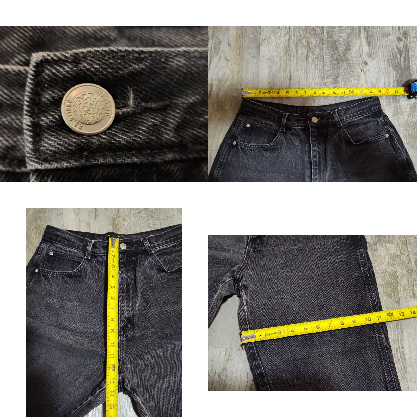 Vintage Vtg Gitano 90’s Mom Jeans Black 16 Regular Tapered High Waisted Relaxed Fit Denim Jeans Size 38" / US 16 / IT 52 - 8 Thumbnail