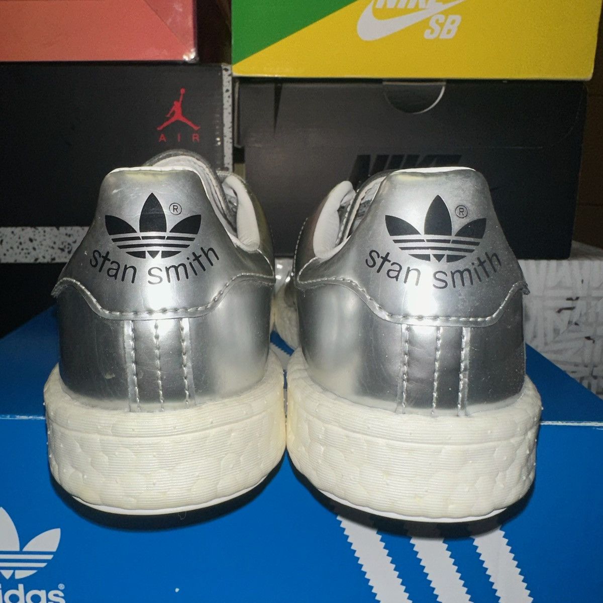 Adidas Size 6W - adidas Stan Smith Boost Metallic Silver - BB0108 Size US 6 / IT 36 - 3 Thumbnail