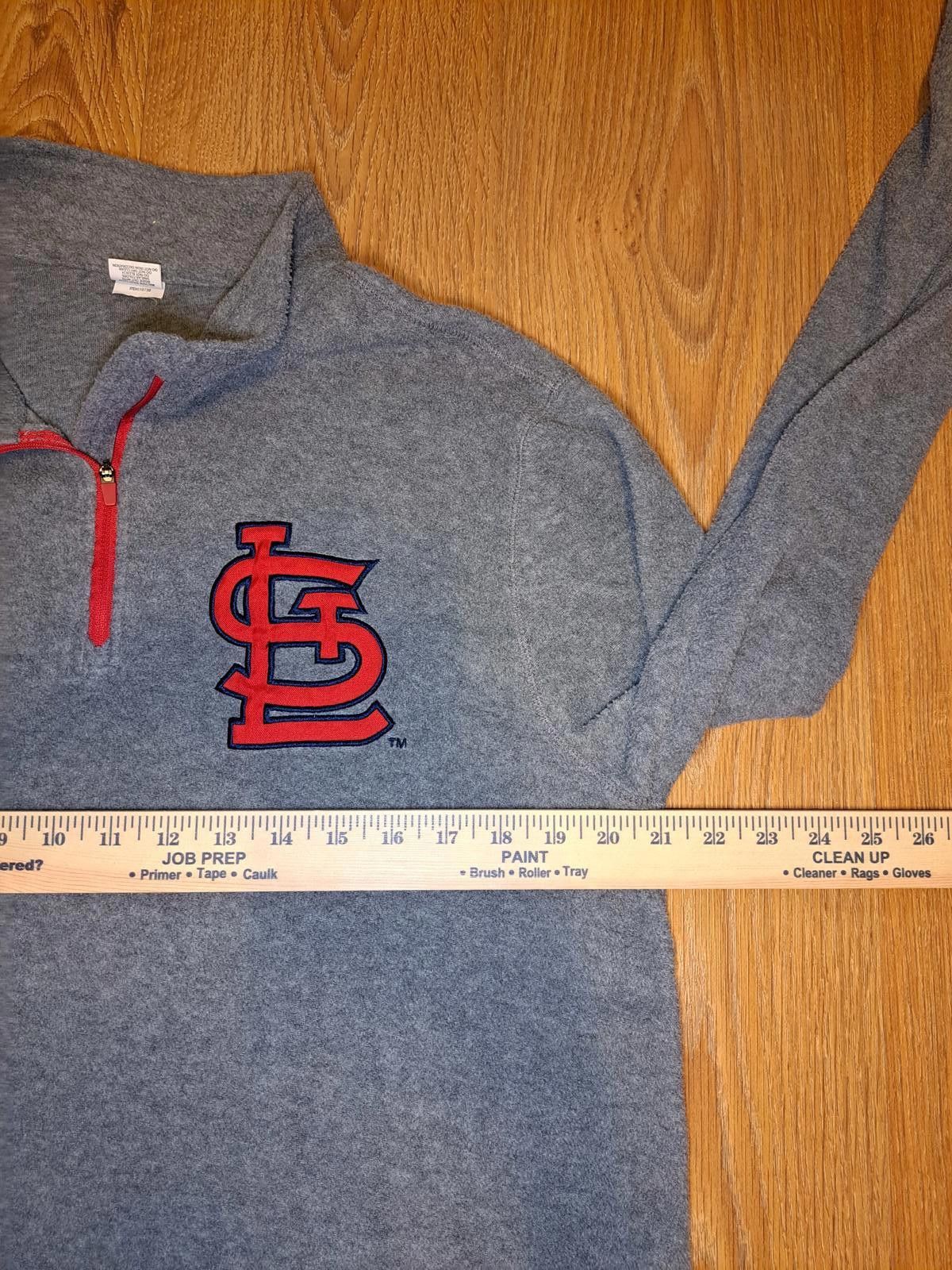 Designer St Louis Cardinals Quarter Zip Pullover Sweater XL Gray Size US XL / EU 56 / 4 - 9 Thumbnail