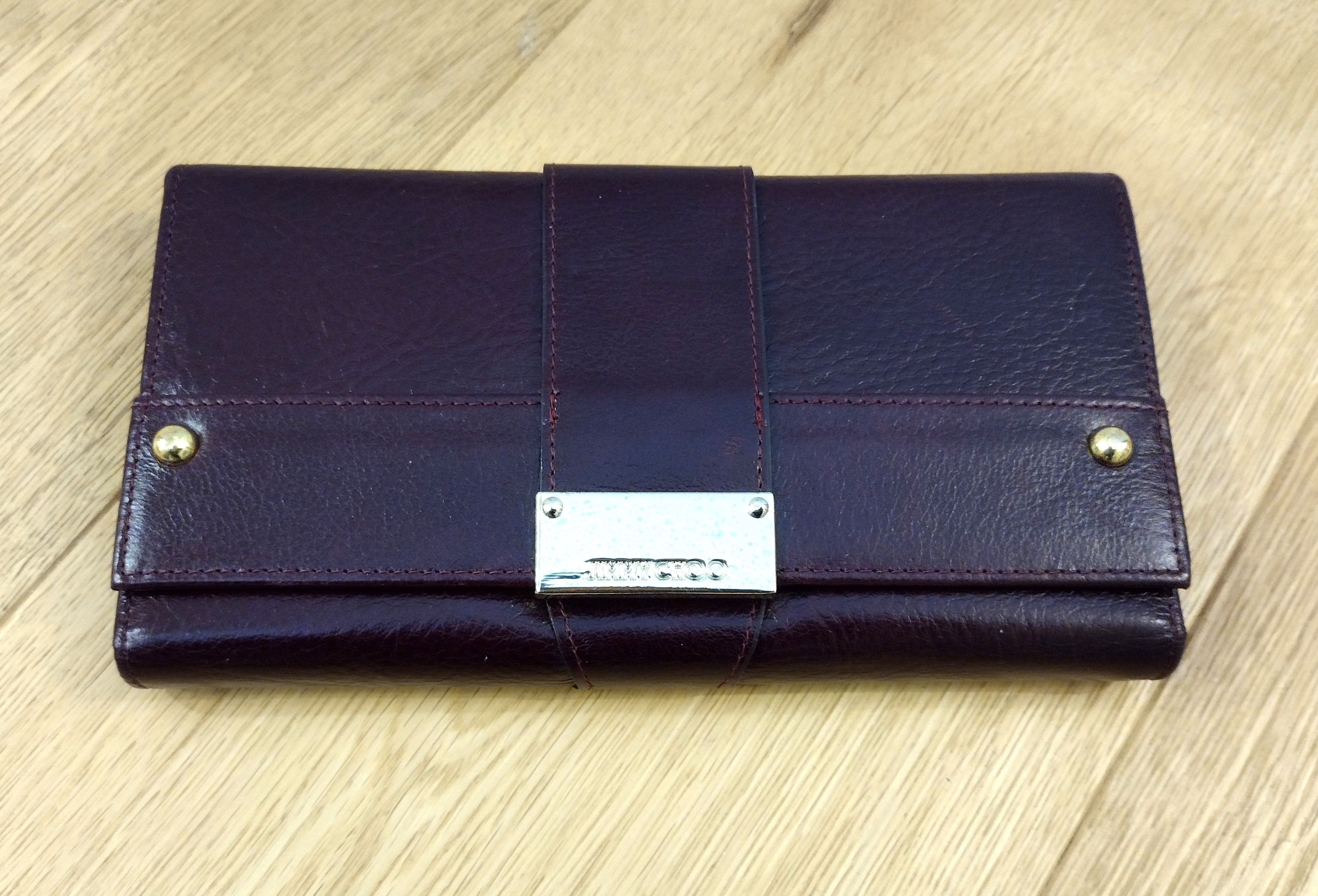 Jimmy Choo Genuine Jimmy Choo Burgundy Vintage Leather Long Wallet Size ONE SIZE - 3 Thumbnail