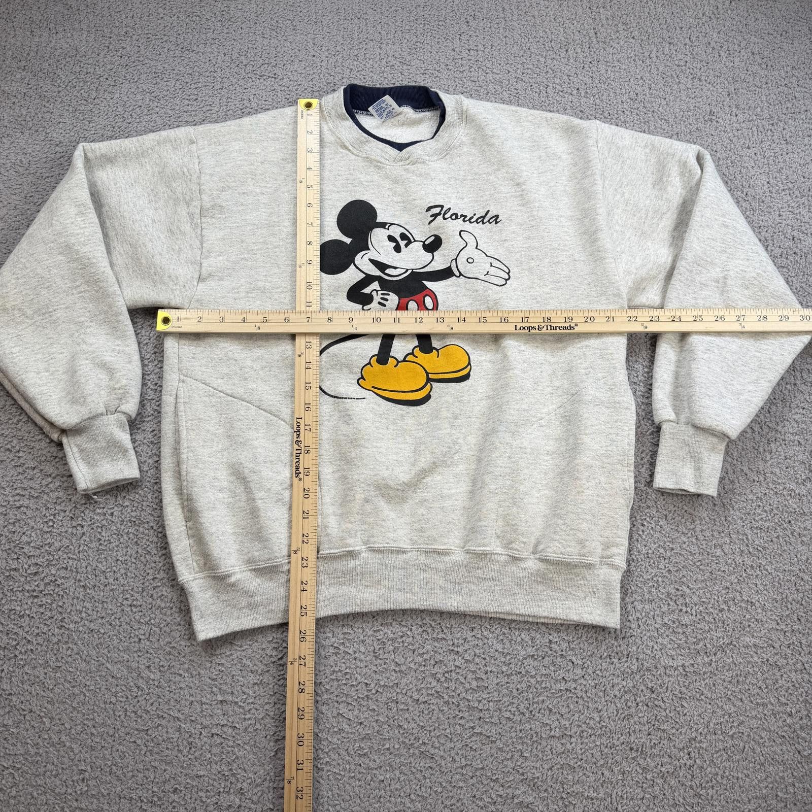Jerzees Vintage Mickey Mouse Florida Crewneck Sweatshirt Pullover XL Size US XL / EU 56 / 4 - 3 Thumbnail
