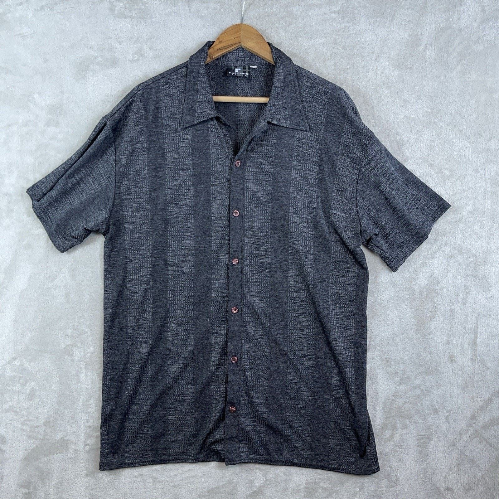 Other Positano Knit Shirt XL Textured Vertical Stripe Sopranos 90s Size US XL / EU 56 / 4 - 1 Thumbnail
