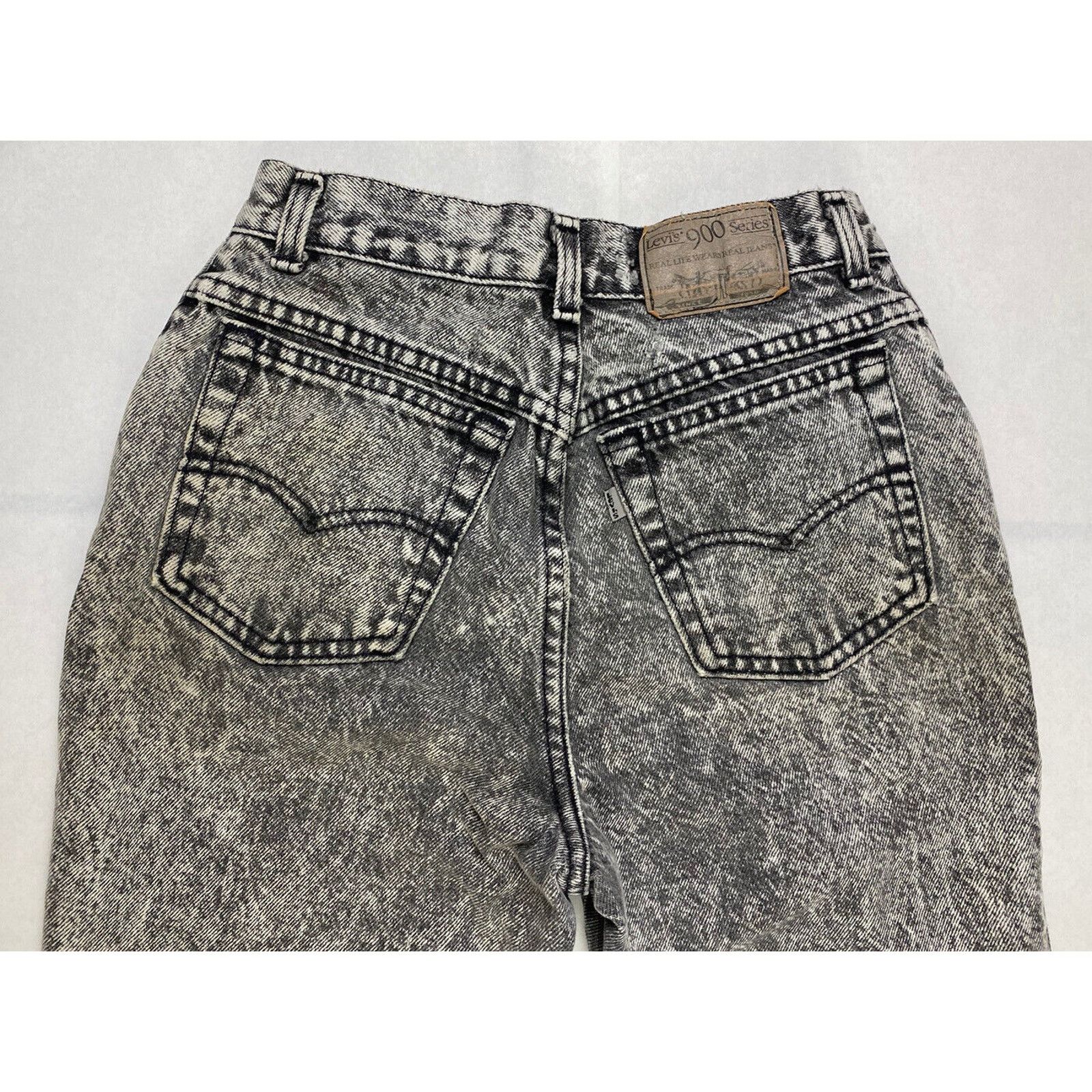 Levi's VTG 80s 90s Levi's 900 Series Acid Washed Jeans Denim Gray Size 24" / US 00 / IT 34 - 4 Thumbnail