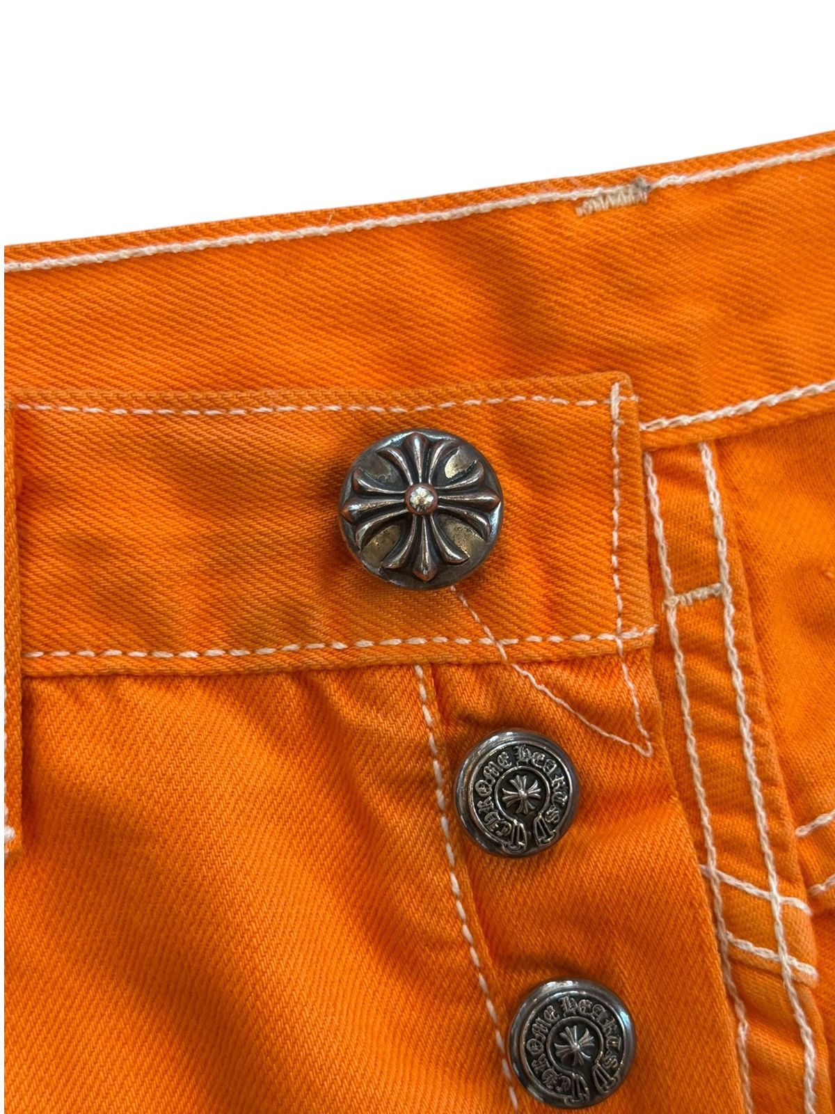 Chrome Hearts × Gallery Dept. Chrome Hearts OFF WHITE Flare Denim Size US 33 - 6 Thumbnail
