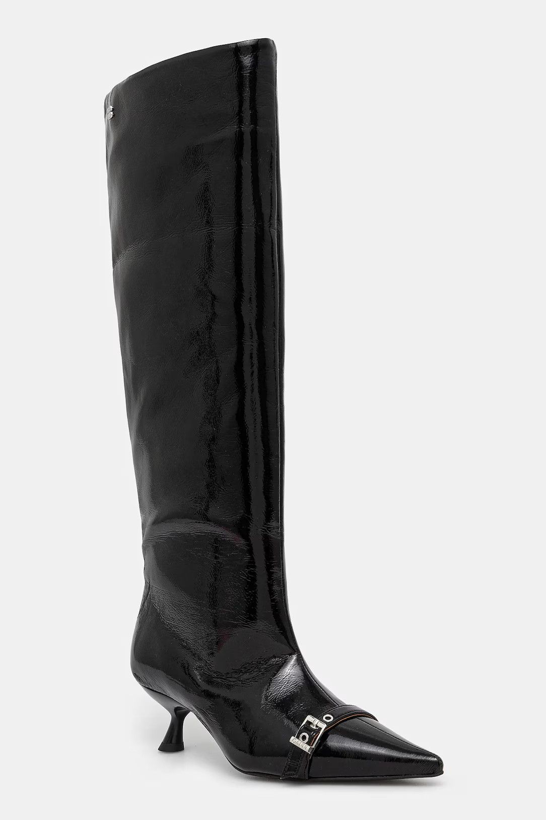 Ganni o1s22i1n0525 Synthetic Naplack Boots in Black Size US 7 / IT 37 - 2 Thumbnail