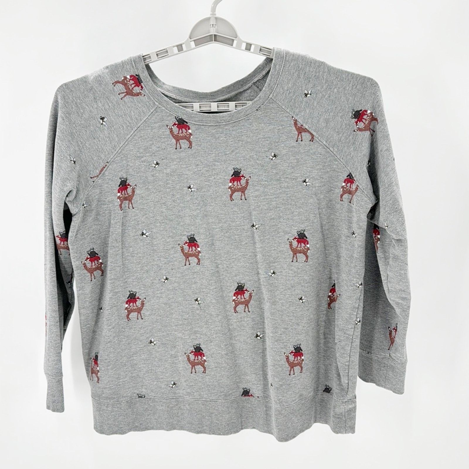 Other Torrid Holiday Gray Pullover Sweatshirt animal Novelty Print Size XXL / US 16-18 / IT 52-54 - 1 Thumbnail