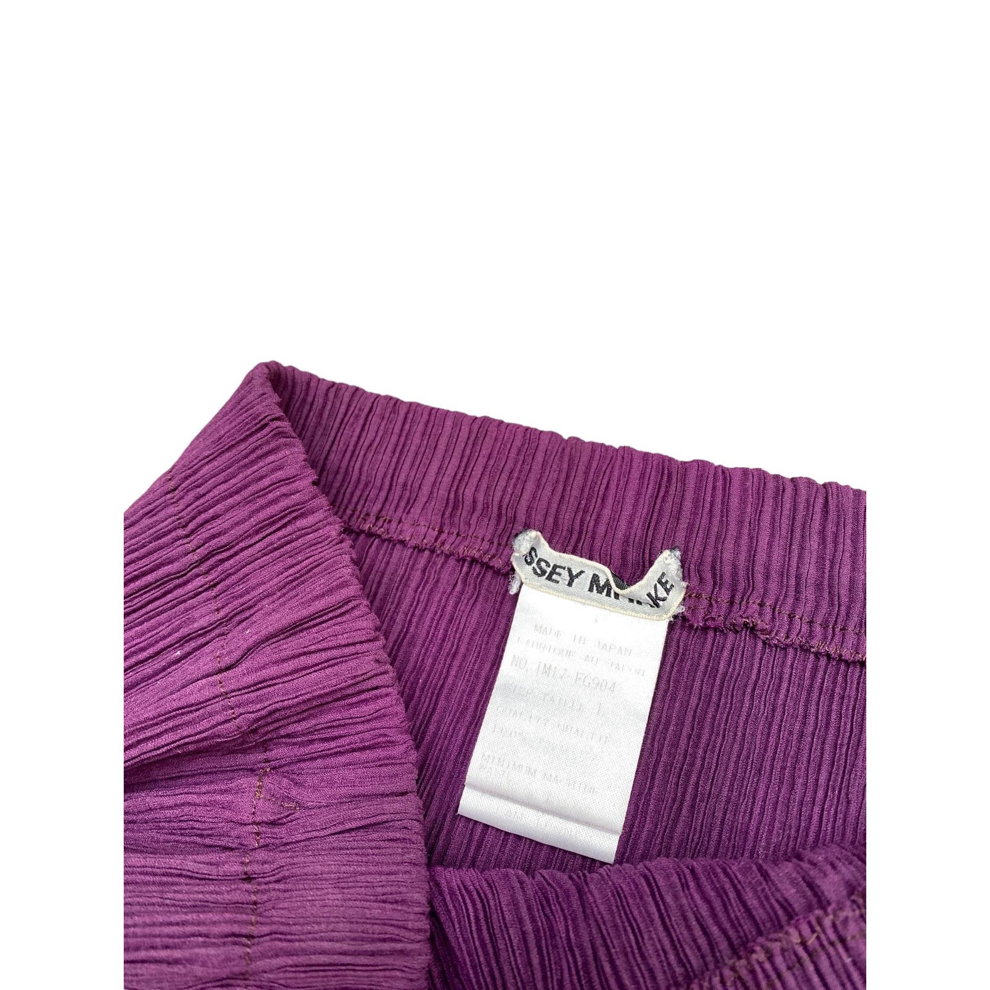 Issey Miyake Purple Pleats Set Shirt + Skirt Size L / US 10 / IT 46 - 7 Thumbnail