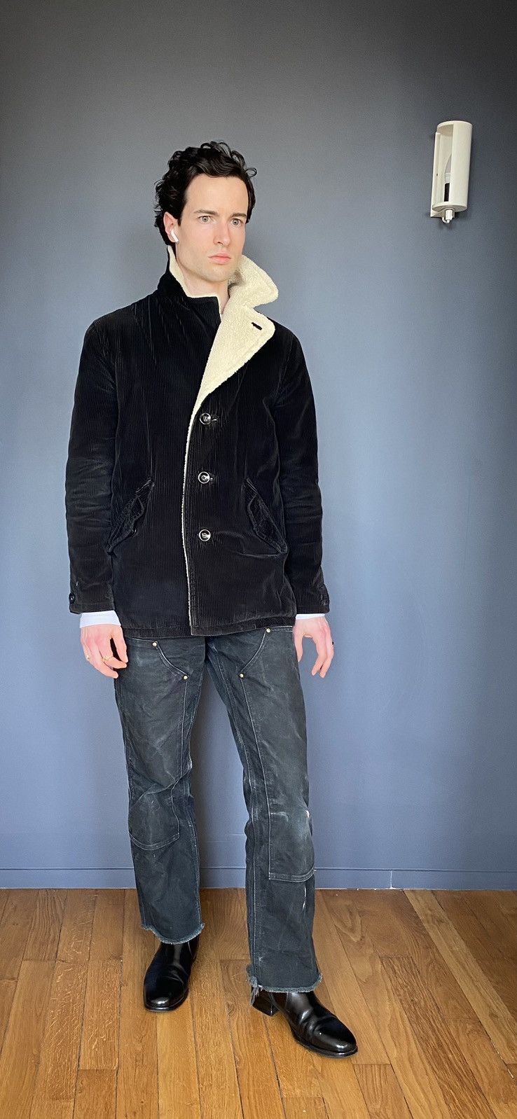 A.P.C. APC - Shearling Corduroy Jacket - 2012 Size US S / EU 44-46 / 1 - 4 Thumbnail