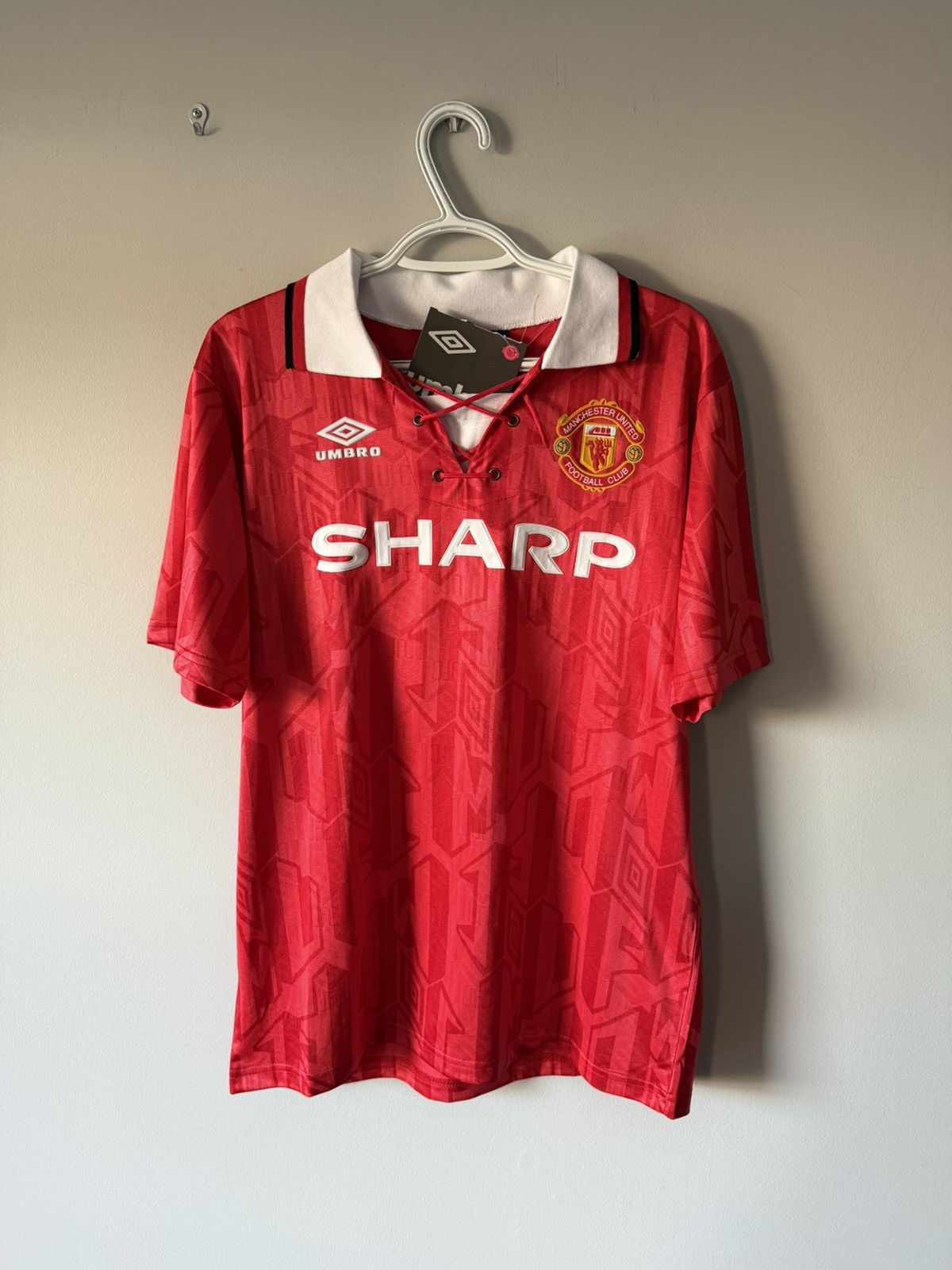 Umbro Eric Cantona Manchester United Vintage New Soccer Jersey Size US XXL / EU 58 / 5 - 1 Thumbnail
