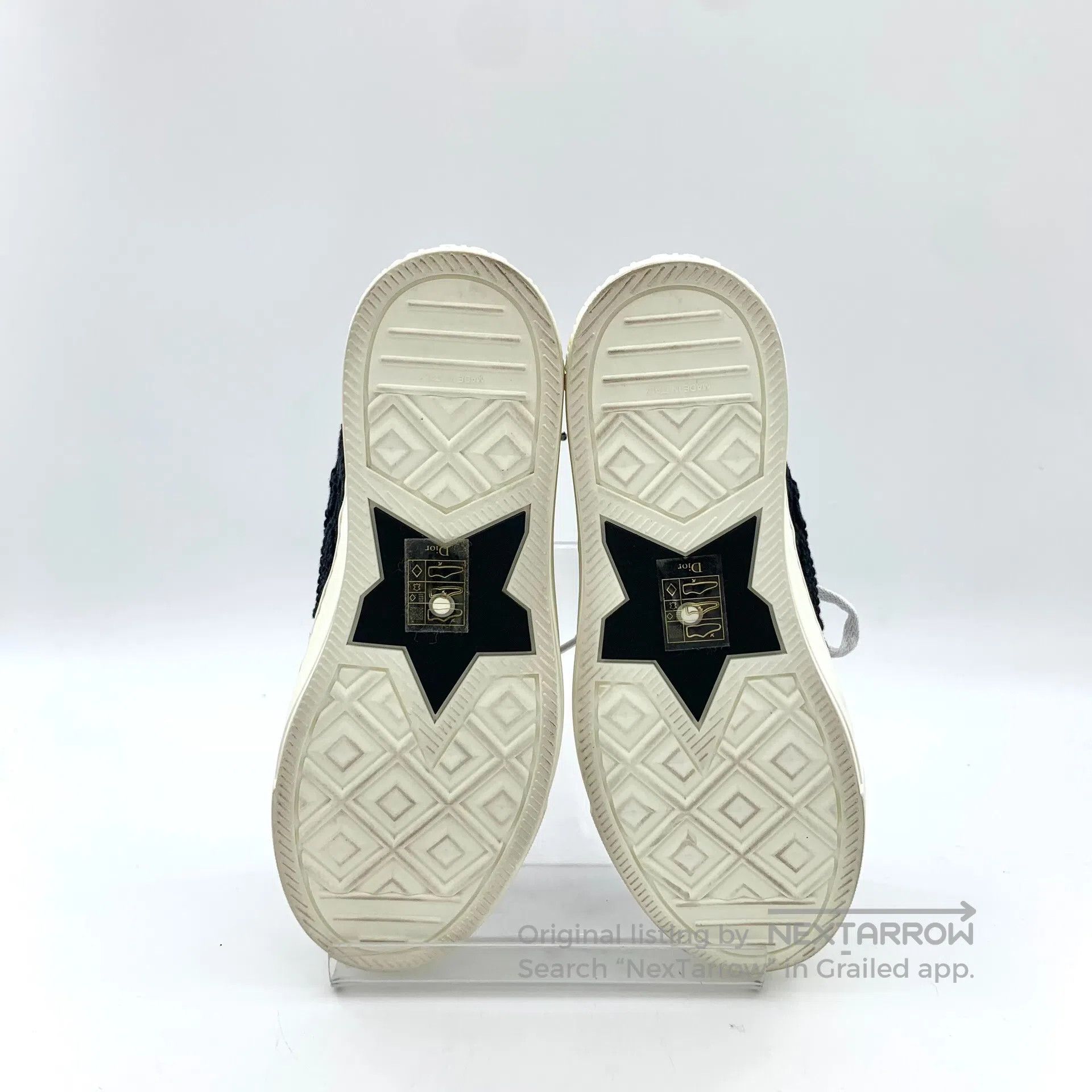 Dior Dior Black Floral Embroidered Laced Casual Flat Sneakers| Size US 5 / IT 35 - 5 Thumbnail