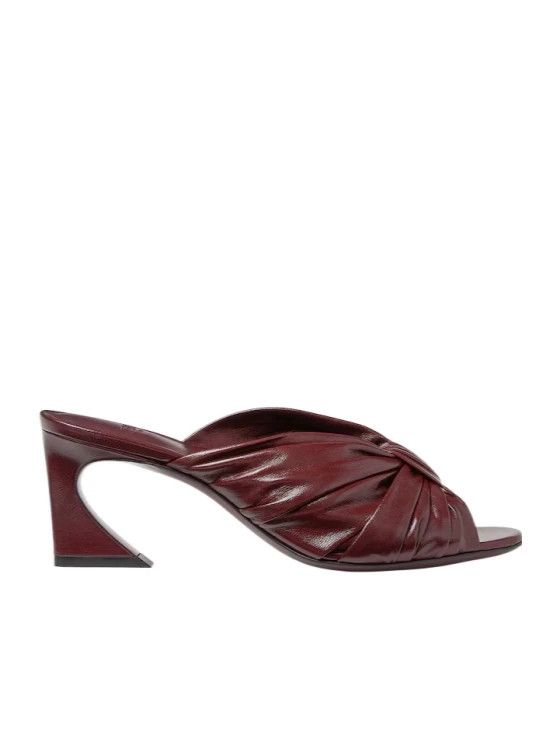 Fendi os11x0526 Arco Bow Embellished Sandals in Burgundy Size US 6 / IT 36 - 1 Thumbnail