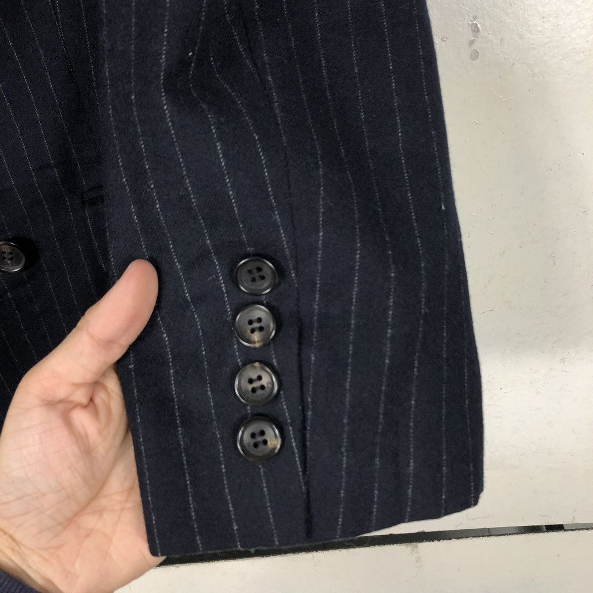 Burberry 🔥VINTAGE BURBERRYS COATS STRIPED DESIGN DOUBLE BREAST Size US M / EU 48-50 / 2 - 17 Thumbnail