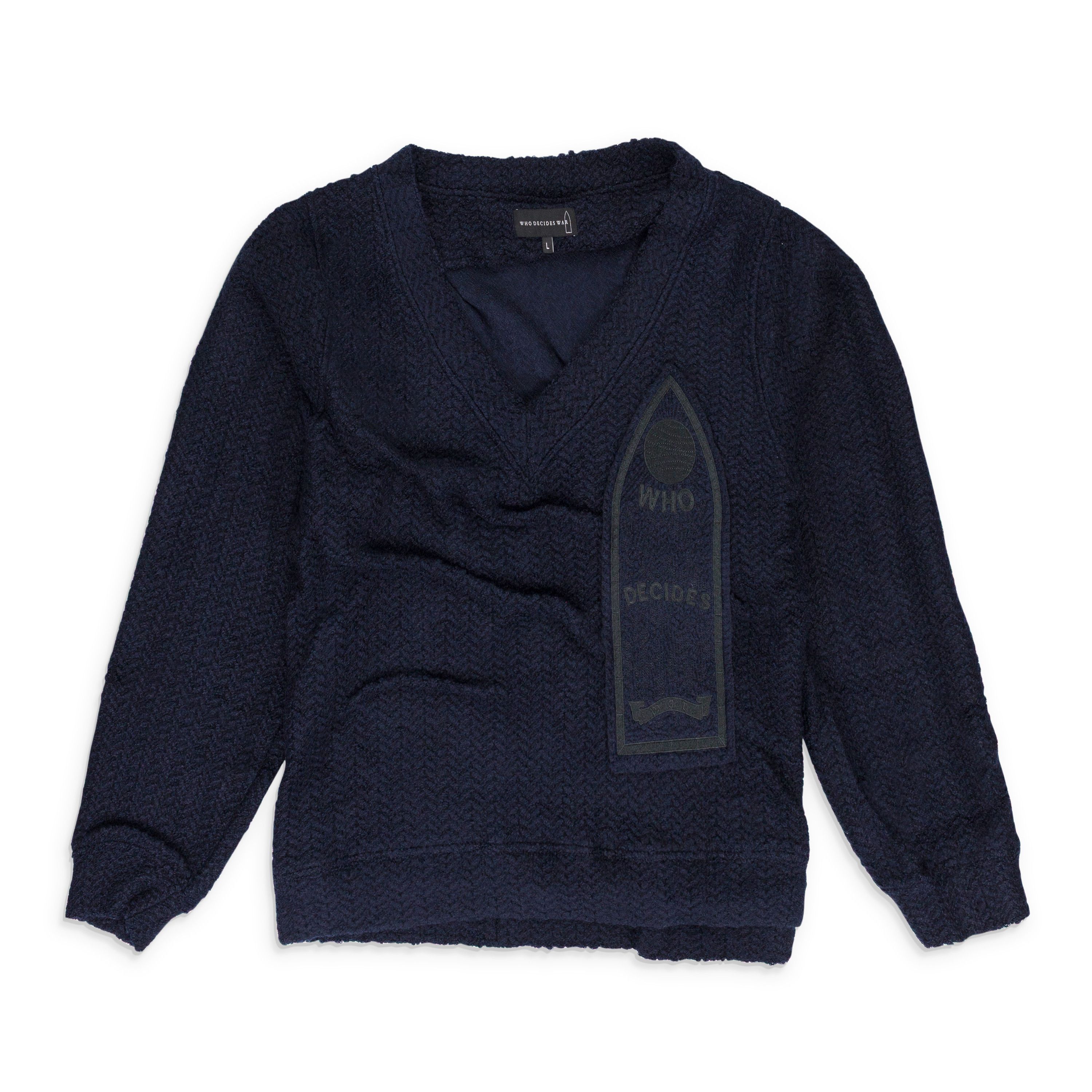 Who Decides War Who Decides War Grey Arc Mirror Pullover Sweater 