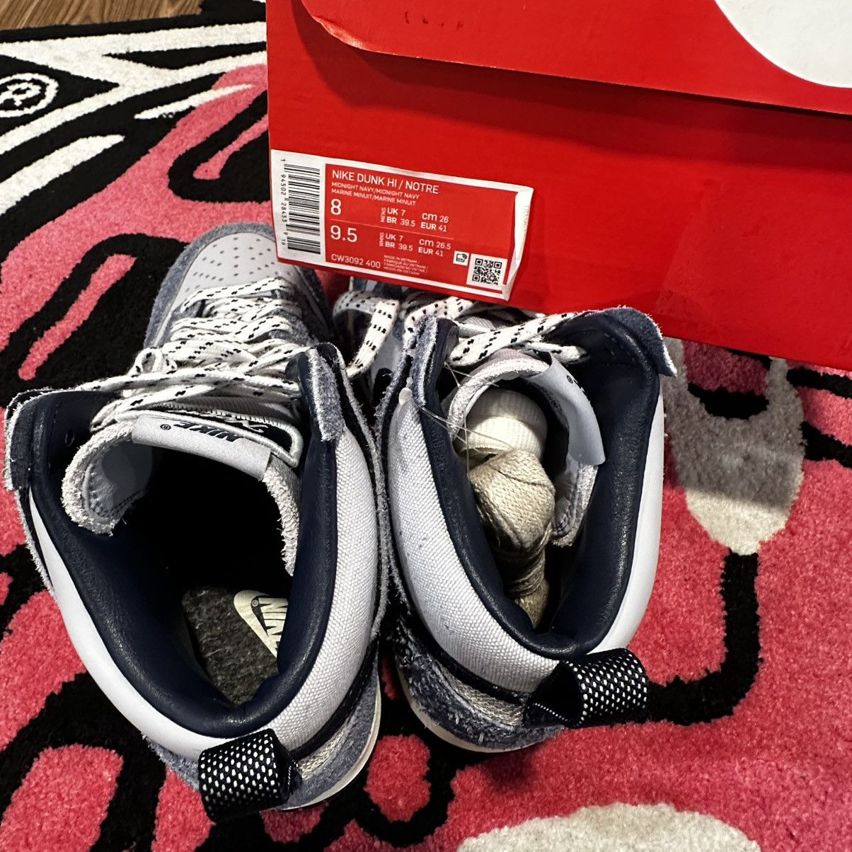 Nike Nike Dunk High AB Notre Midnight Navy Size US 8 / EU 41 - 6 Thumbnail