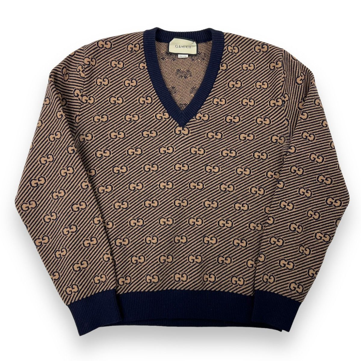 Gucci Gucci GG Monogram V Neck Sweater Size US S / EU 44-46 / 1 - 2 Thumbnail