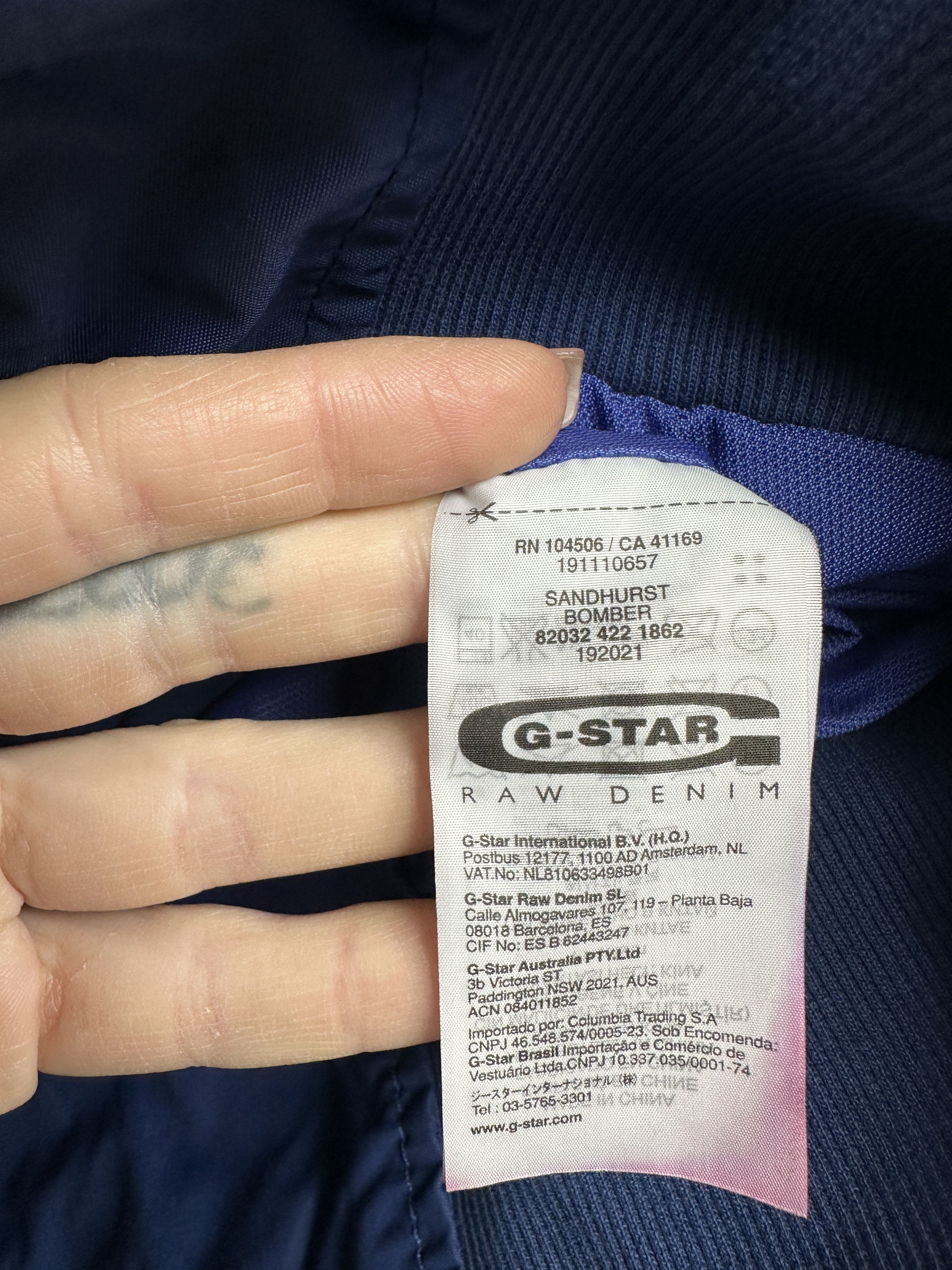 G-Star G Star Raw Mens Sandhurst Bomber Biker Jacket Size US L / EU 52-54 / 3 - 7 Thumbnail