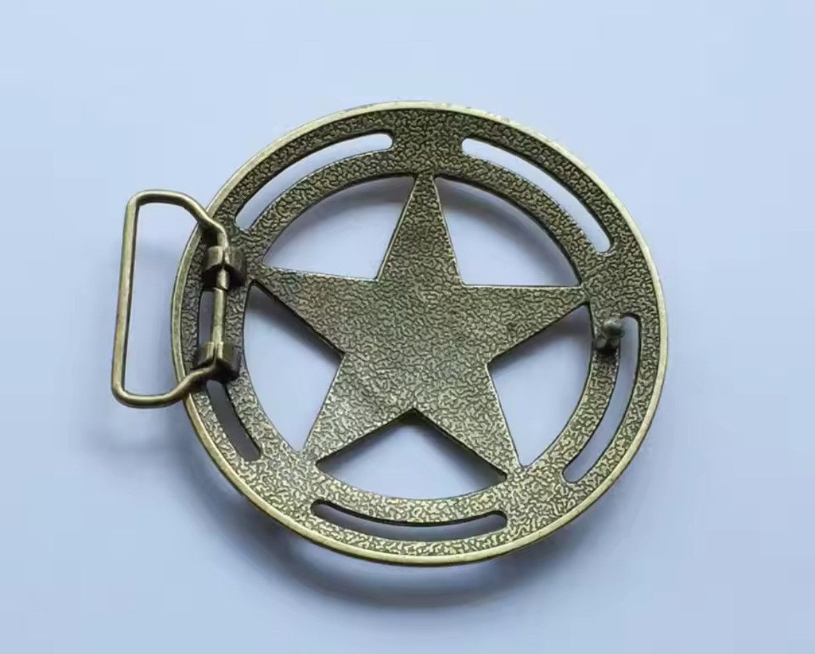 Other Bronze Star Metal Belt Buckle (No Belt) Size ONE SIZE - 3 Thumbnail