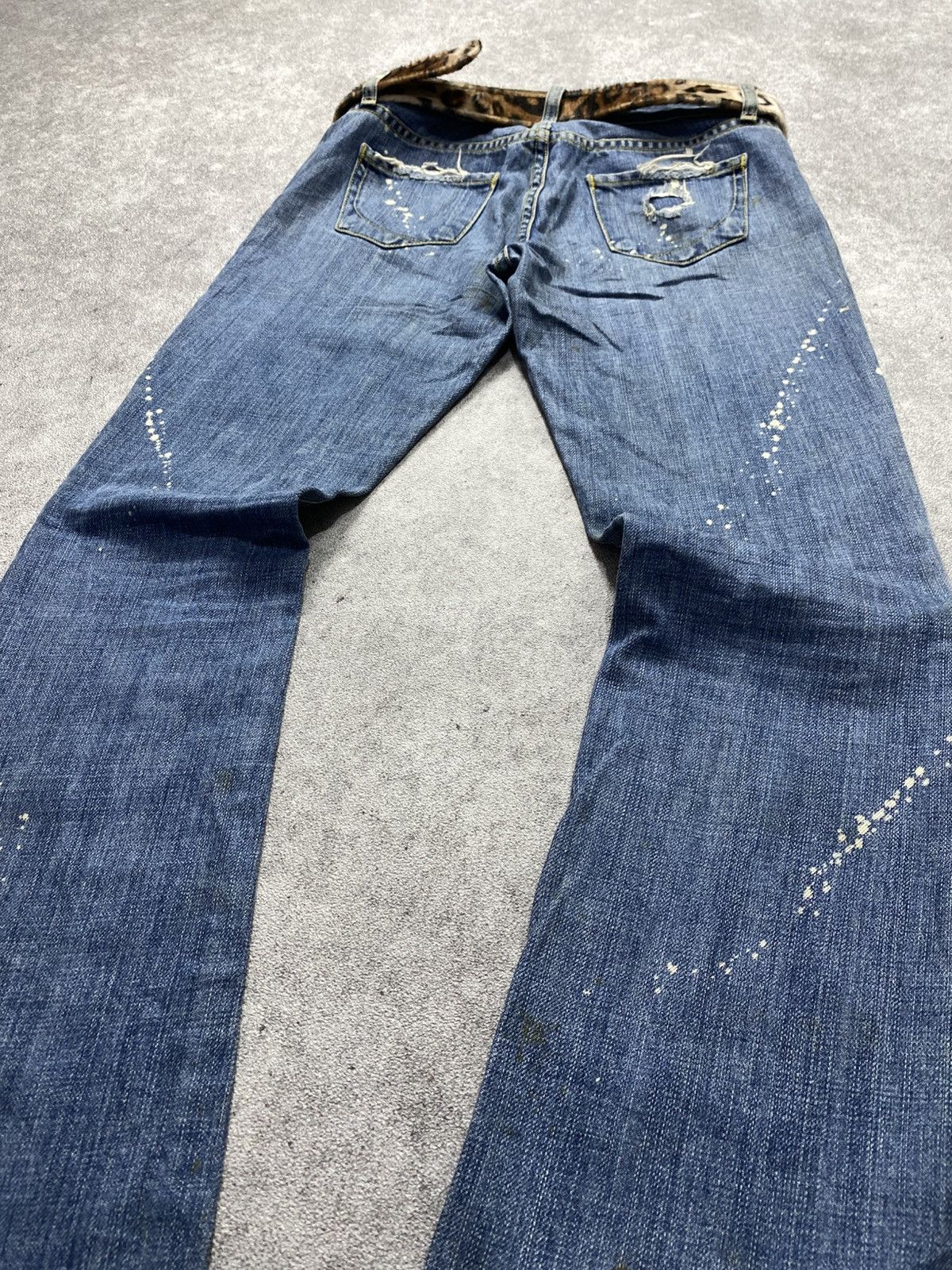 Hysteric Glamour 2000s Paperdenim Distressed stain style flare pant Size US 28 / EU 44 - 4 Thumbnail