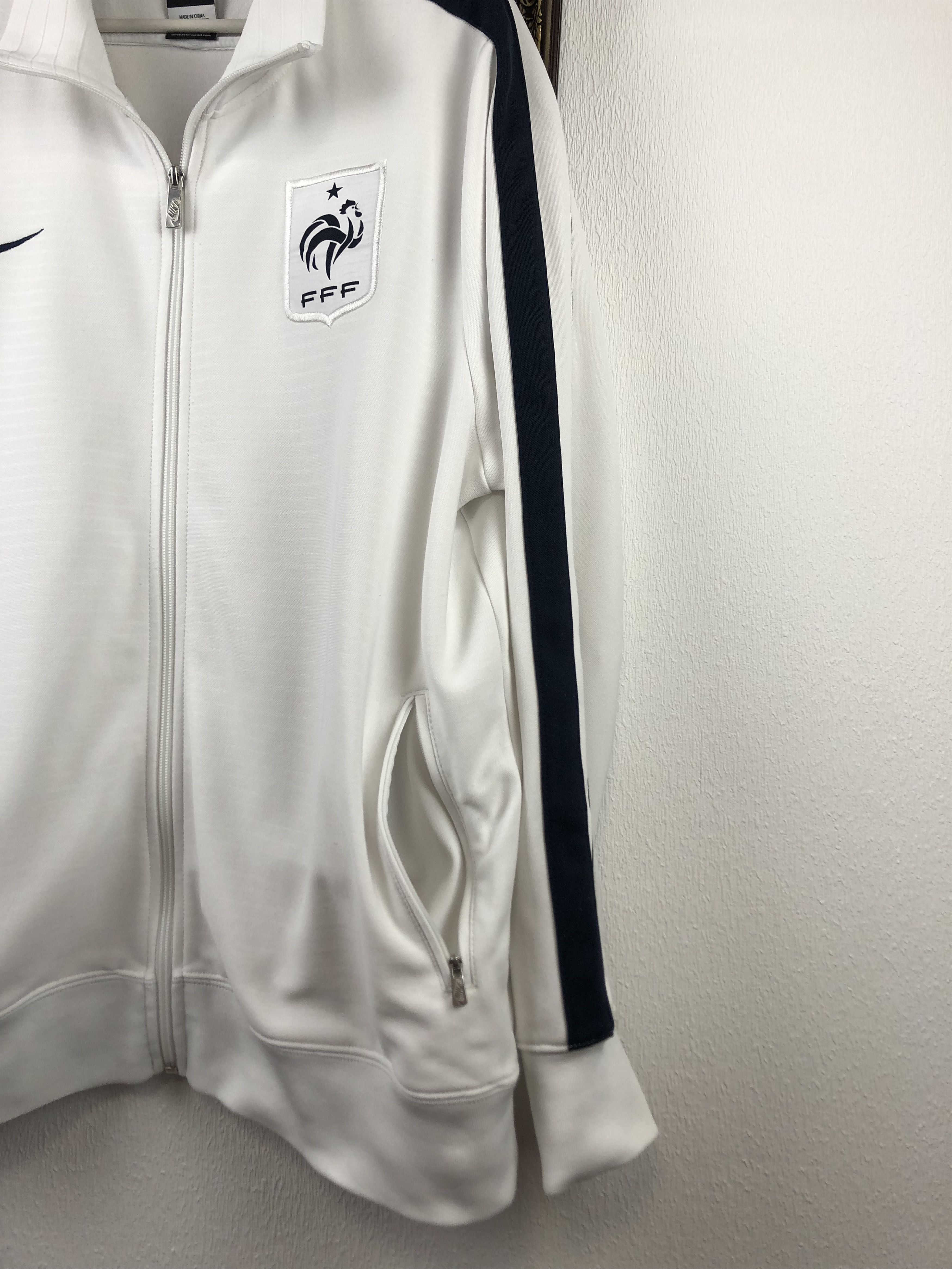 Nike France Nike Football Jacket White Track Top Soccer Rare Size US XXL / EU 58 / 5 - 7 Thumbnail