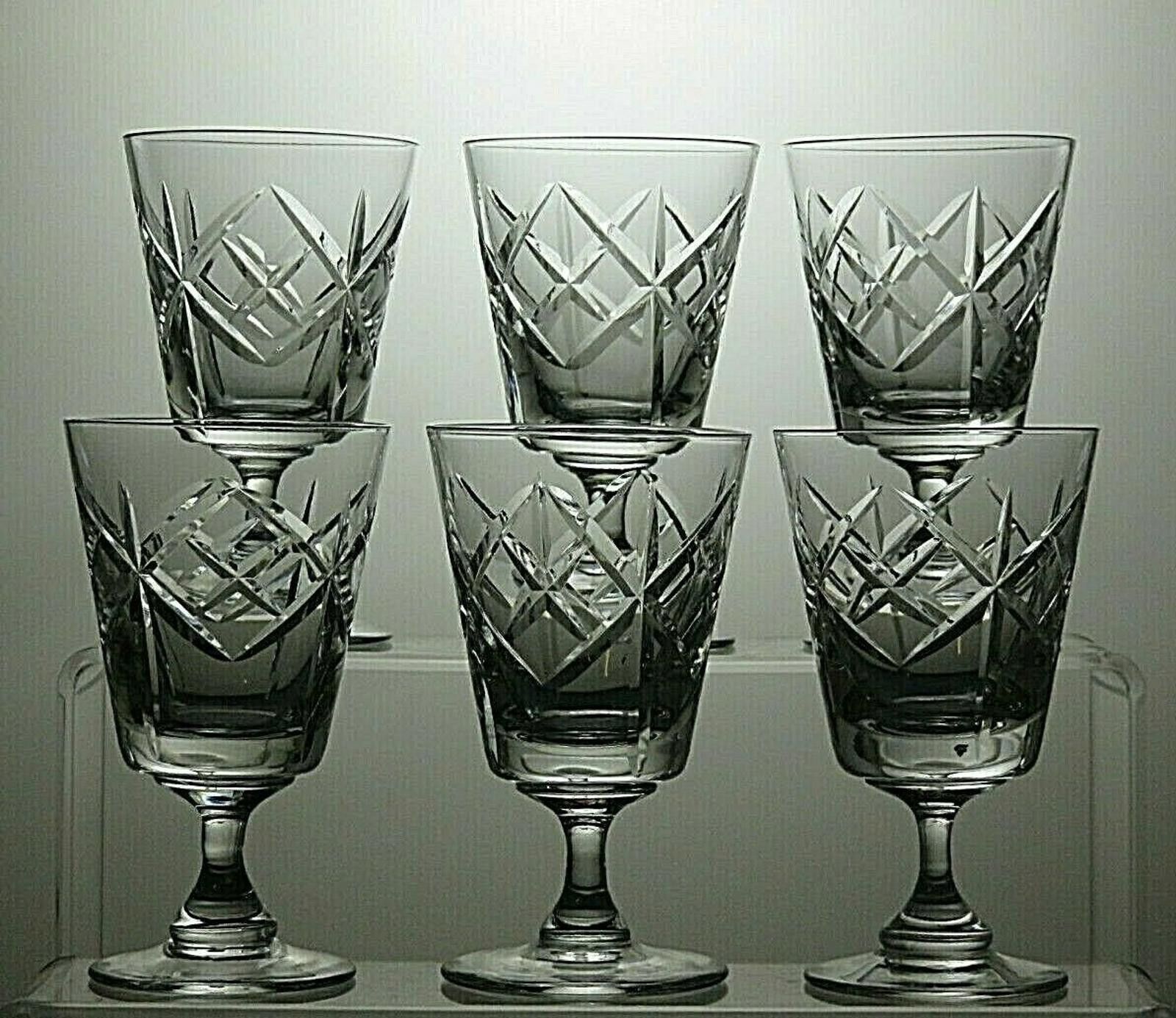 Tudor Tudor Crystal Walsingham Cut Set Of 6 Sherry Glasses 4 1/4" Size ONE SIZE - 2 Thumbnail