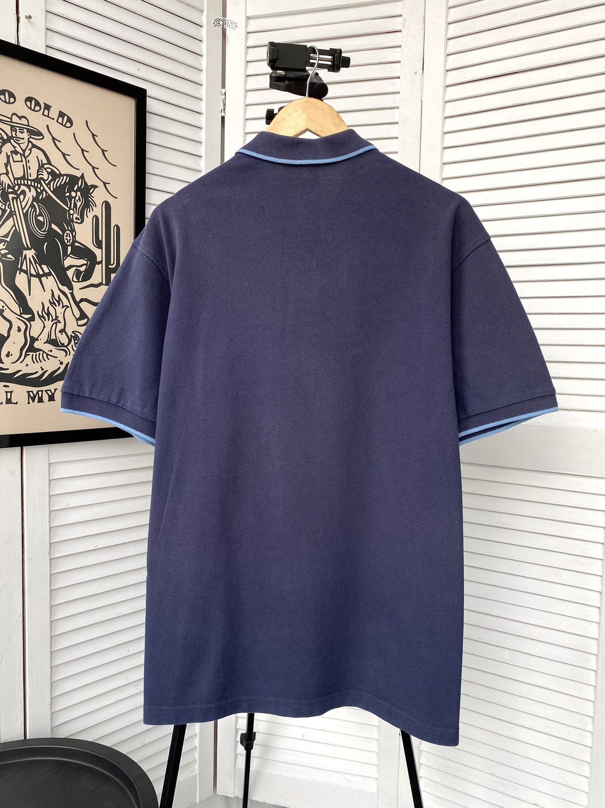 Nike × Vintage Nike Vintage Retro Polos Tee Shirt Navy Size US L / EU 52-54 / 3 - 2 Thumbnail