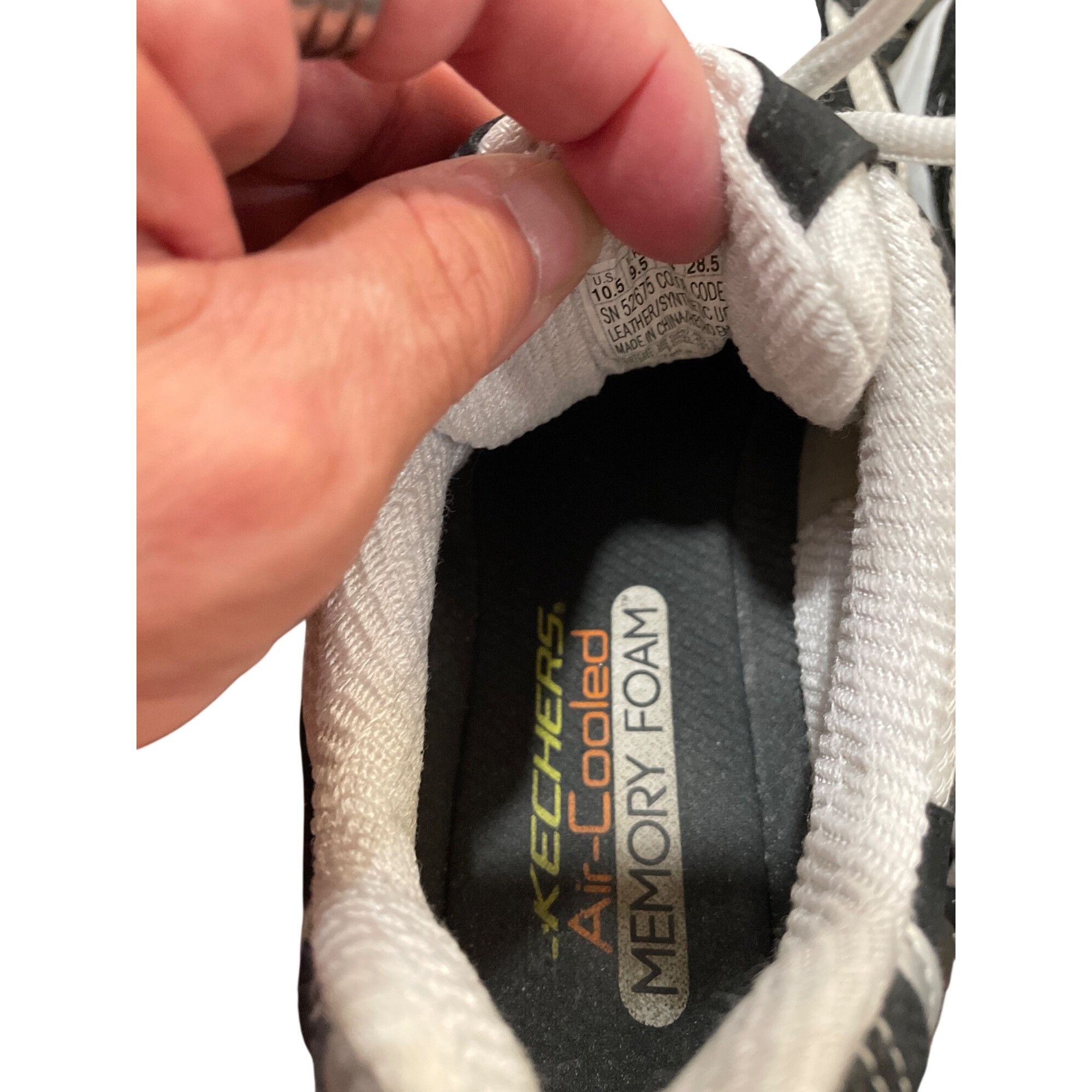 SKECHERS Skechers D'lites mens black white leather low top sneakers s Size US 10.5 / EU 43-44 - 8 Thumbnail