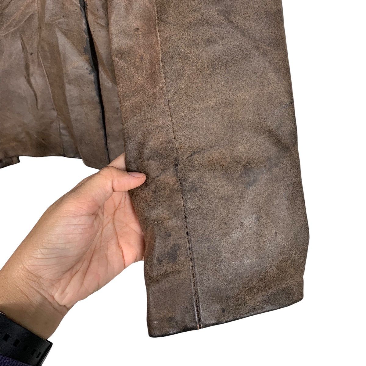 Other Leonardo Da Vinci Crop Leather Jacket Made In Italy Size M / US 6-8 / IT 42-44 - 12 Thumbnail