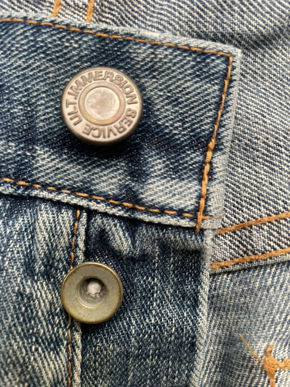 Japanese Brand Ult.Immersion Service Distresed Denim Size US 33 - 20 Thumbnail