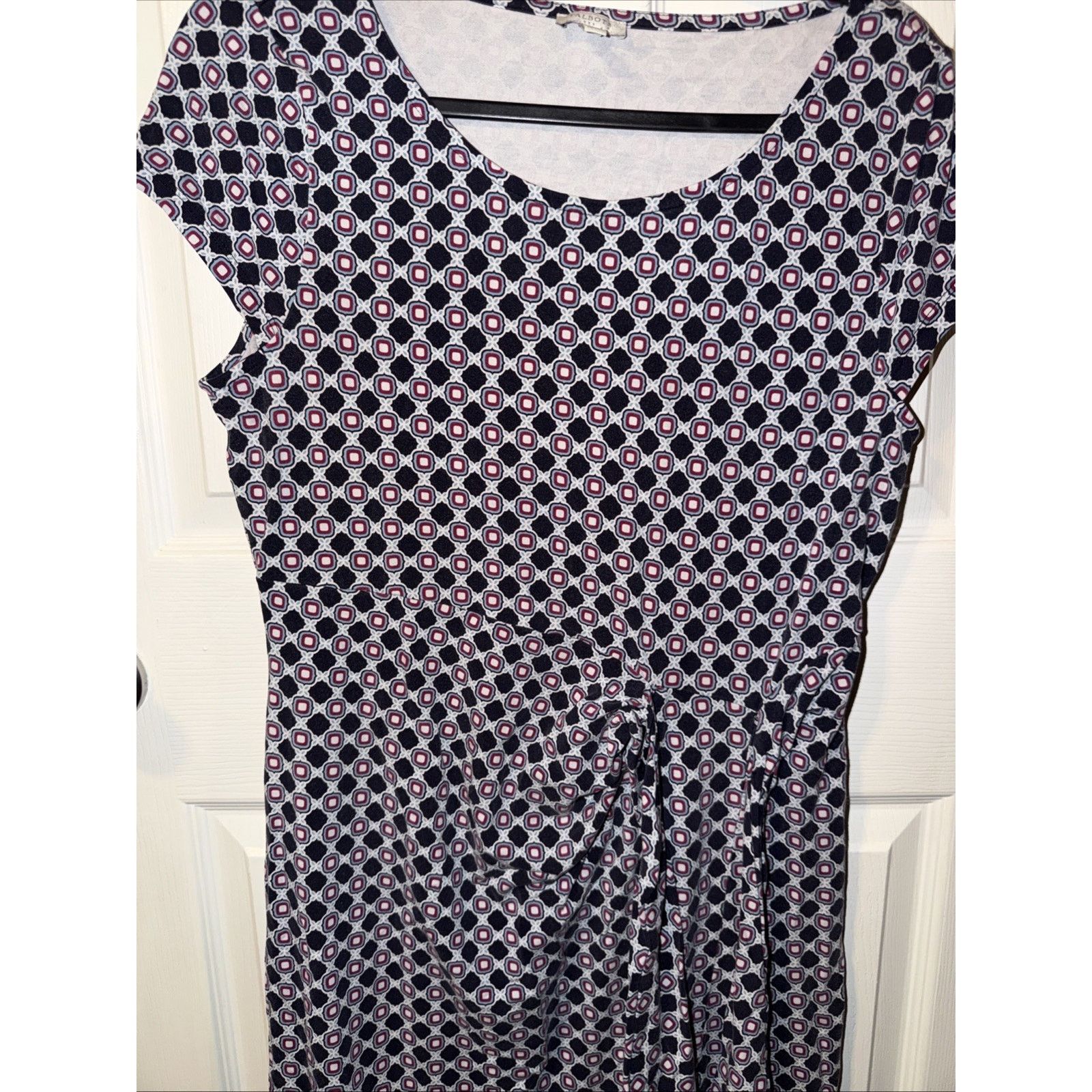 Talbots Talbots Womens Dress Size Medium Navy Blue Pink Geometric Size M / US 6-8 / IT 42-44 - 9 Thumbnail