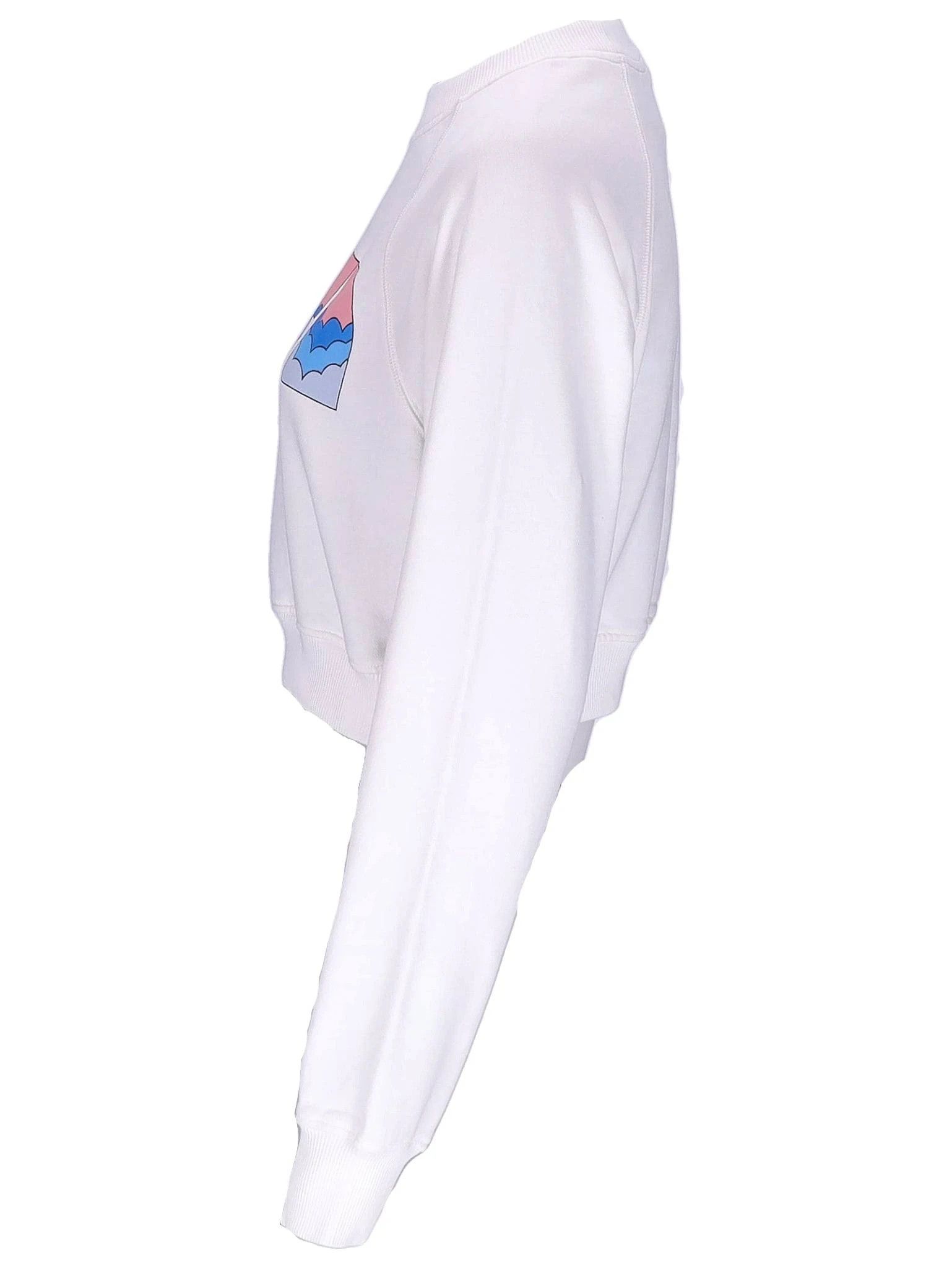 Casablanca o1mle0524 Cropped Sweatshirt in White Size S / US 4 / IT 40 - 2 Thumbnail