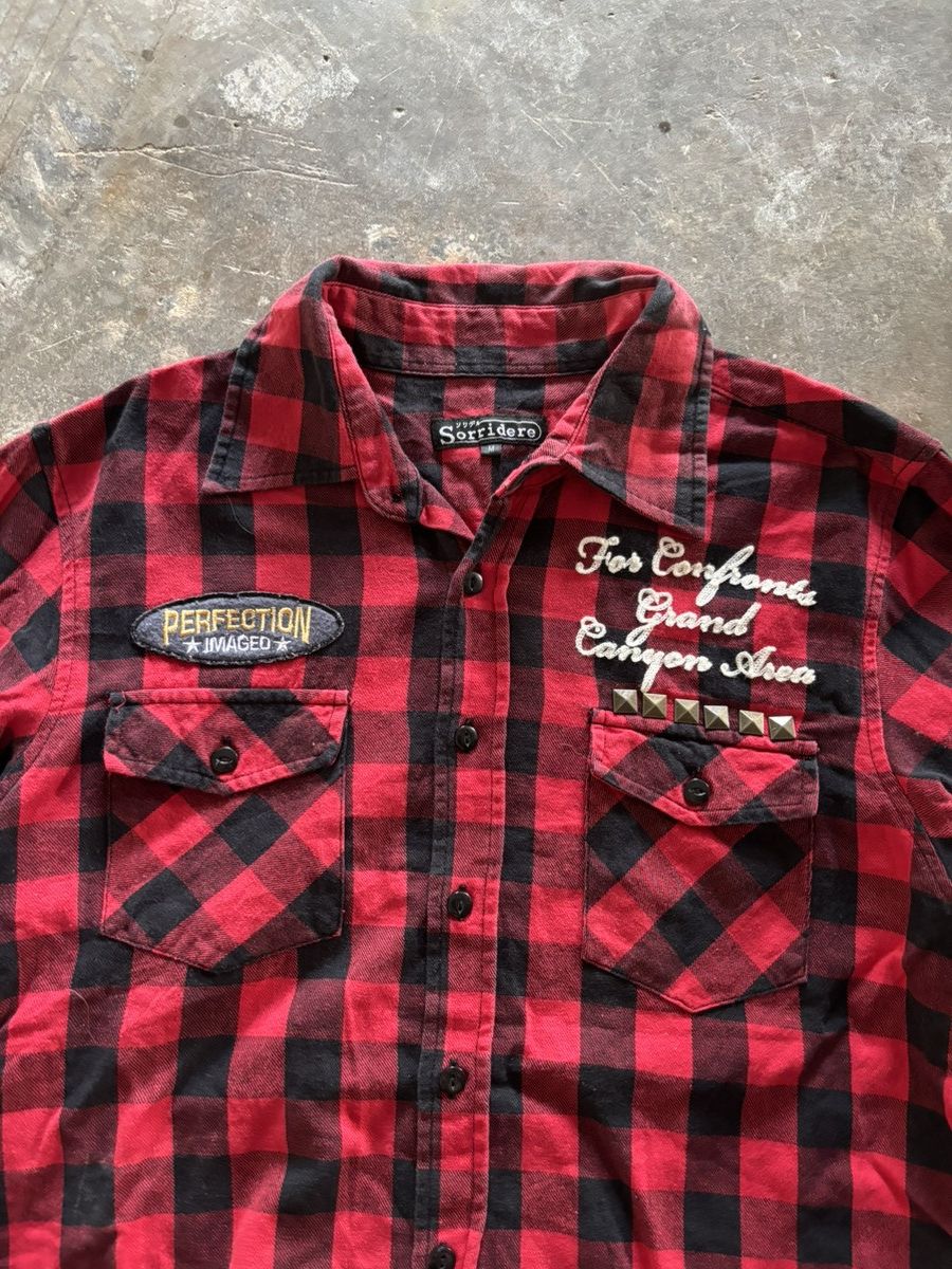 20471120 × Hysteric Glamour × If Six Was Nine y2k punk gothic sorridere flannel patches studded Size US M / EU 48-50 / 2 - 3 Thumbnail