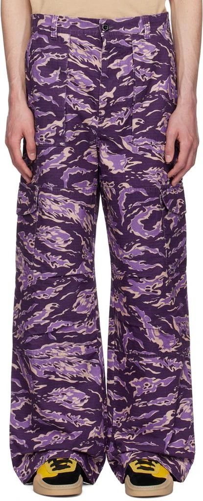 Acne Studios Acne studios purple camo canvas pants Size US 32 / EU 48 - 1 Thumbnail