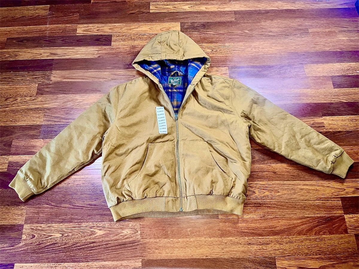 Woolrich Woolen Mills Flannel Lined Canvas Barn Jacket w/Hood Size US XXL / EU 58 / 5 - 1 Thumbnail