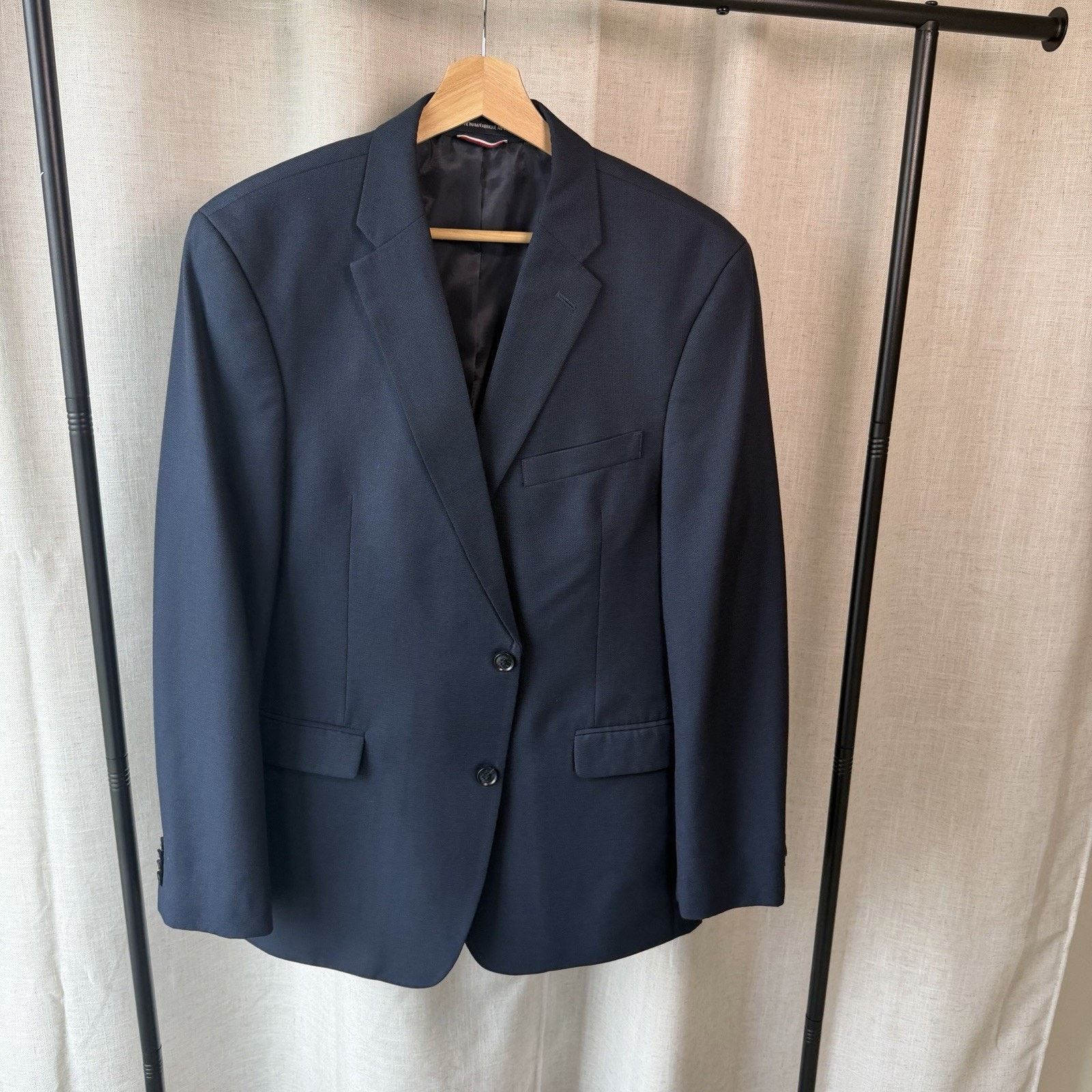 Tommy Hilfiger Tommy Hilfiger Navy Blazer 42R – Classic Two-Button Jacket Size 42R - 2 Thumbnail