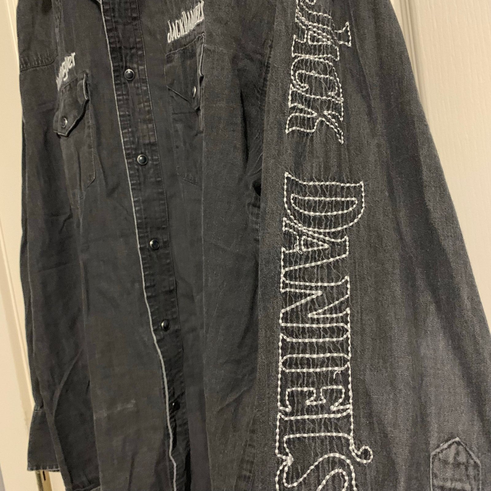 Other Jack Daniel’s Wrangler Men’s Embroidered Gray Button Shirt Size US L / EU 52-54 / 3 - 4 Thumbnail