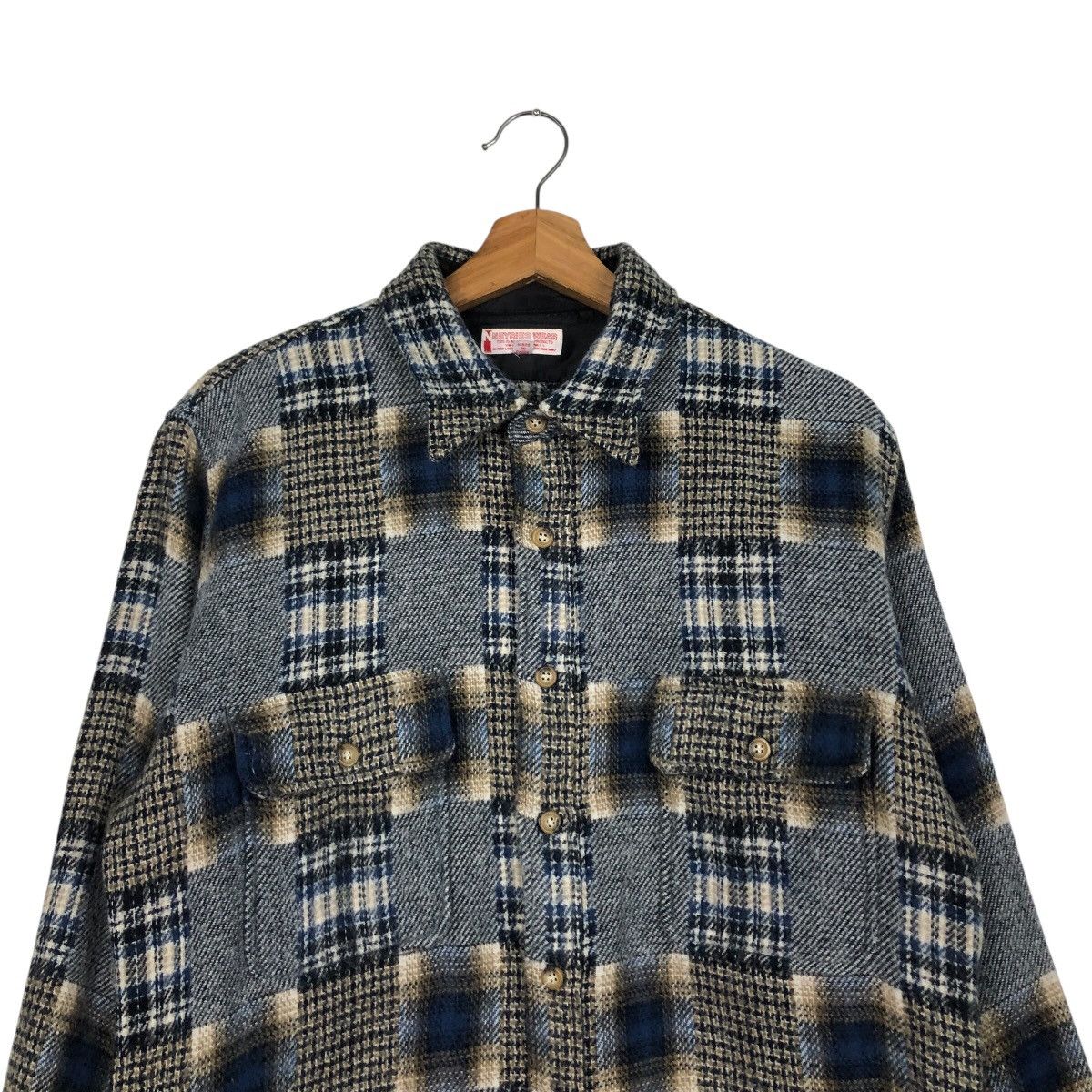 Japanese Brand 📌Vintage Shirt Jacket Tartan Design Neyries Wear Checked Size US L / EU 52-54 / 3 - 4 Thumbnail