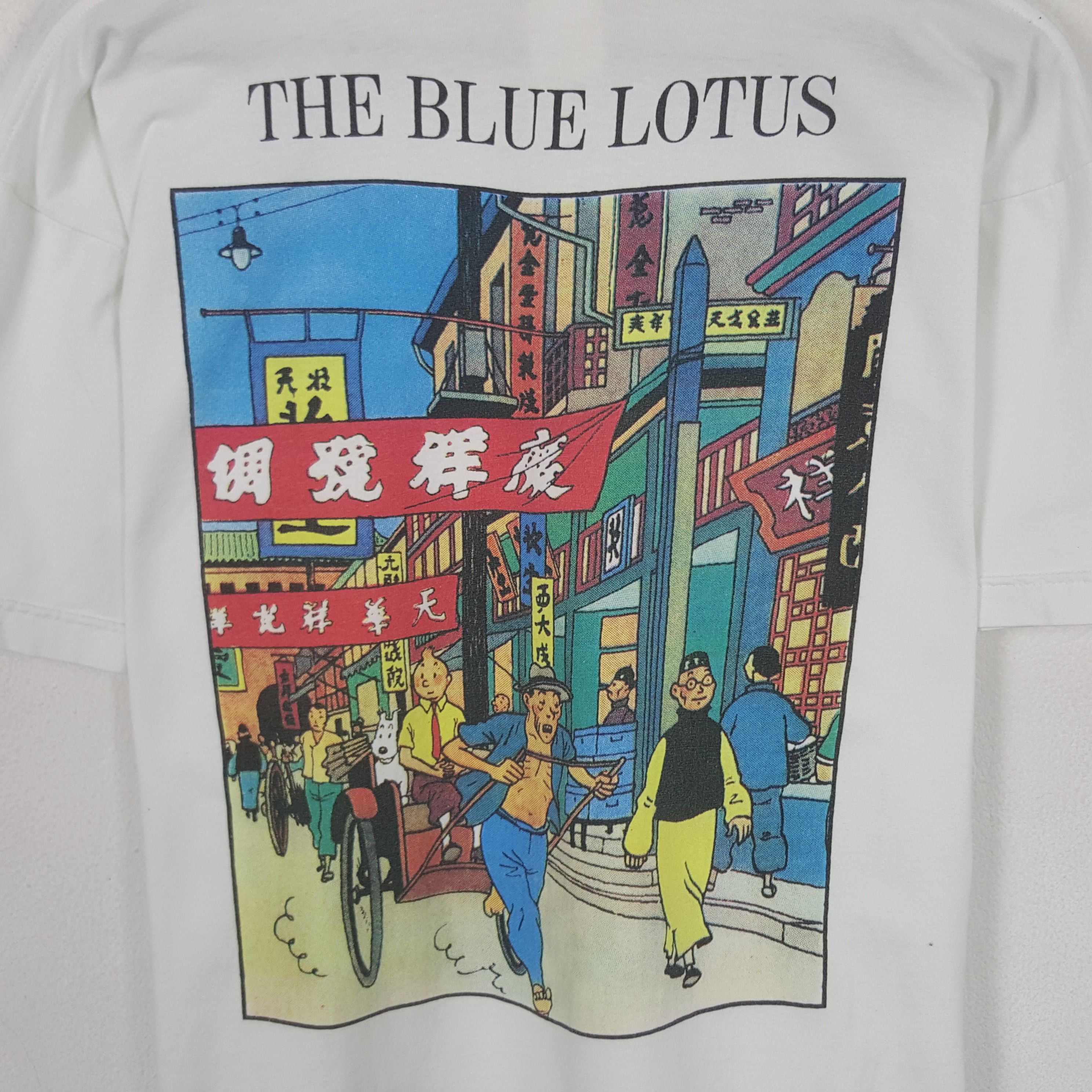Other Vintage TINTIN The Blue Lotus Comic T-shirt Size US L / EU 52-54 / 3 - 2 Thumbnail