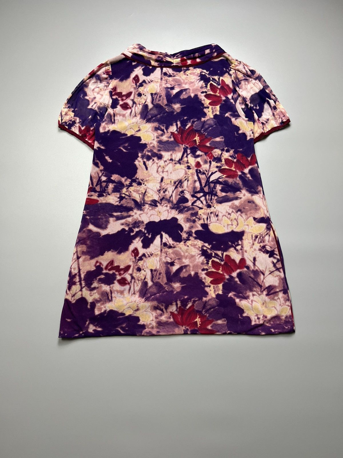 Vintage × Vivienne Tam Vivienne Tam - Fall 2007 Blossom Flower Mesh - Midi Dress Size ONE SIZE - 2 Thumbnail