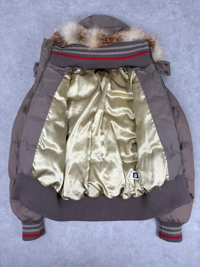 Just Cavalli AW2007 Cavalli Beige Nylon Quilted Fur-Trimmed Bomber Jacket Size M / US 6-8 / IT 42-44 - 7 Thumbnail