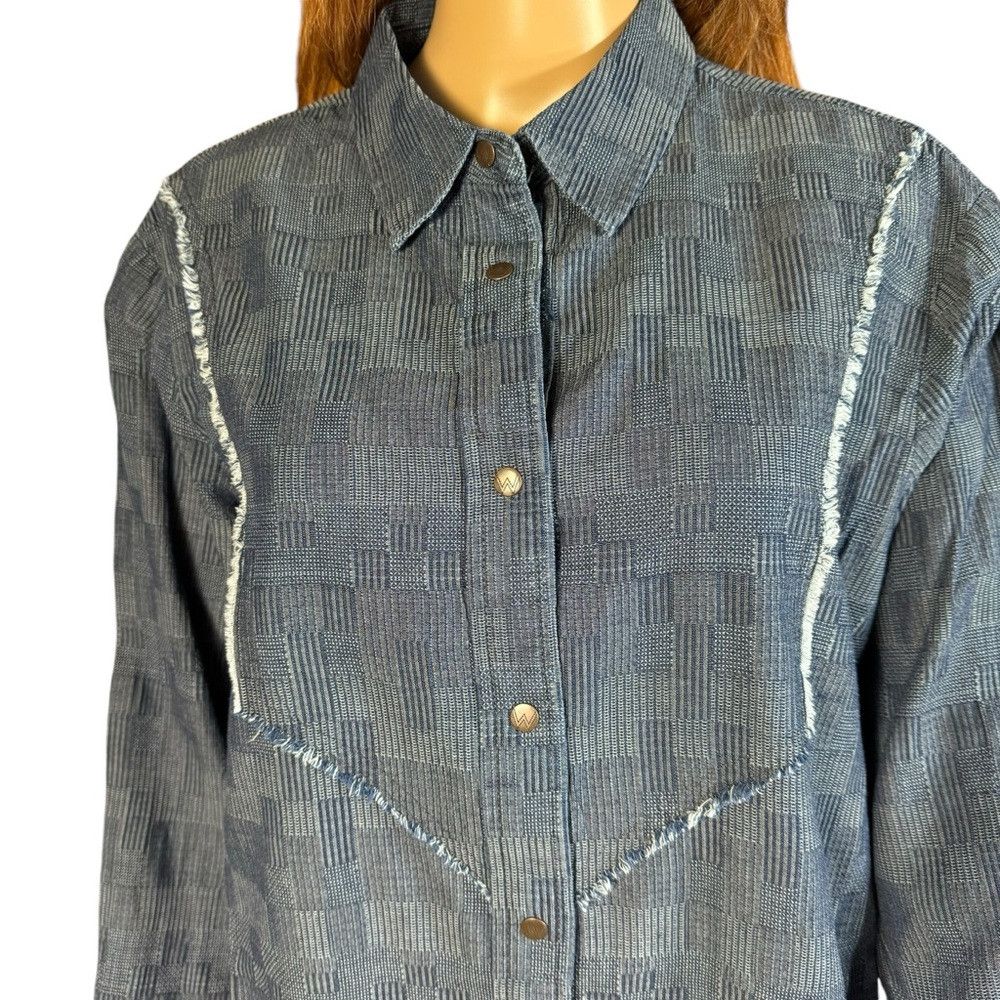 Wrangler NWT New Wrangler Retro Subtle Fray Western Snap Shirt Size Size S / US 4 / IT 40 - 9 Thumbnail