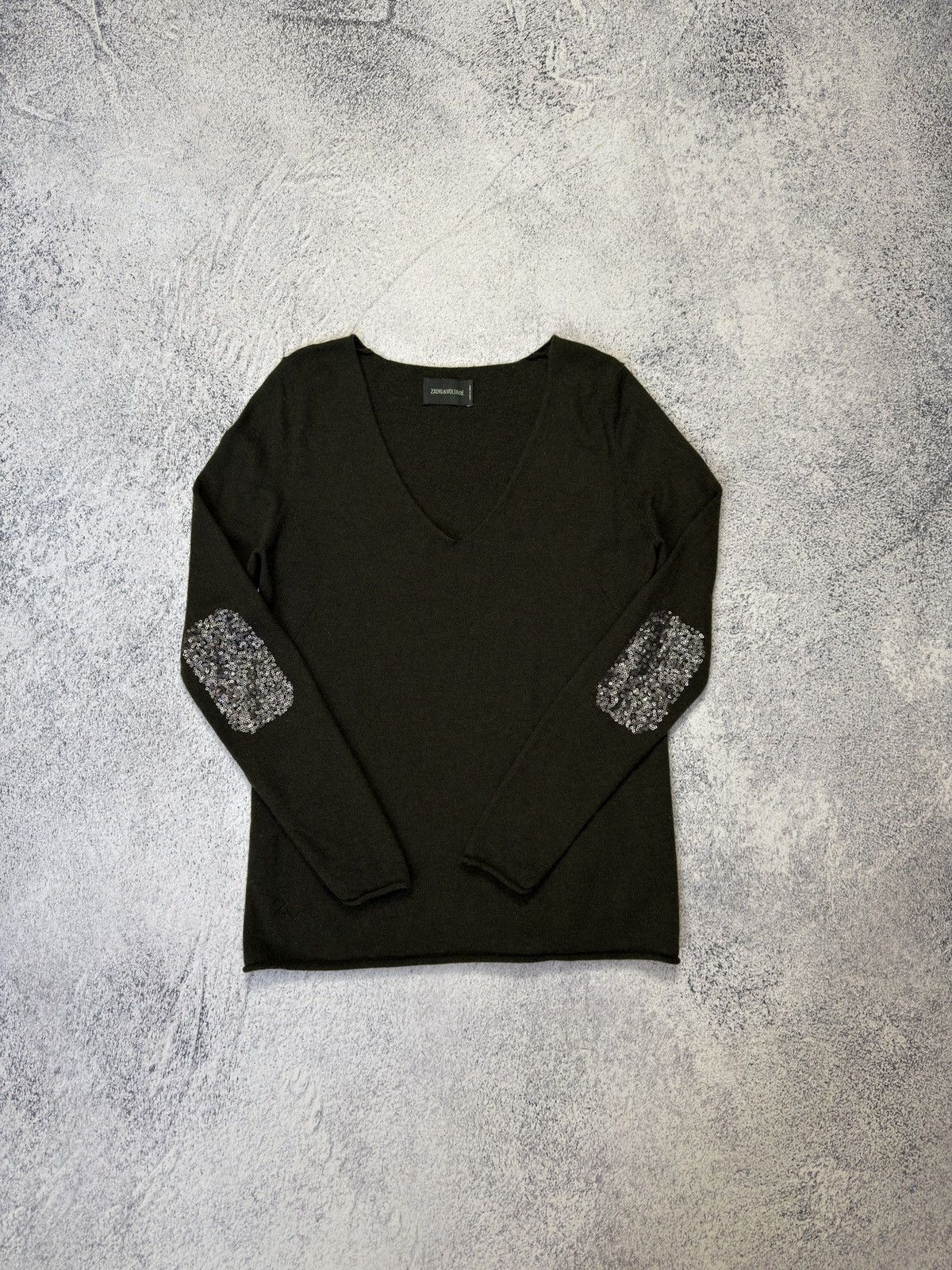 Zadig & Voltaire Zadig & Voltaire Nosfa Patch Cashmere Blend V-Neck Sweater Size M / US 6-8 / IT 42-44 - 1 Thumbnail