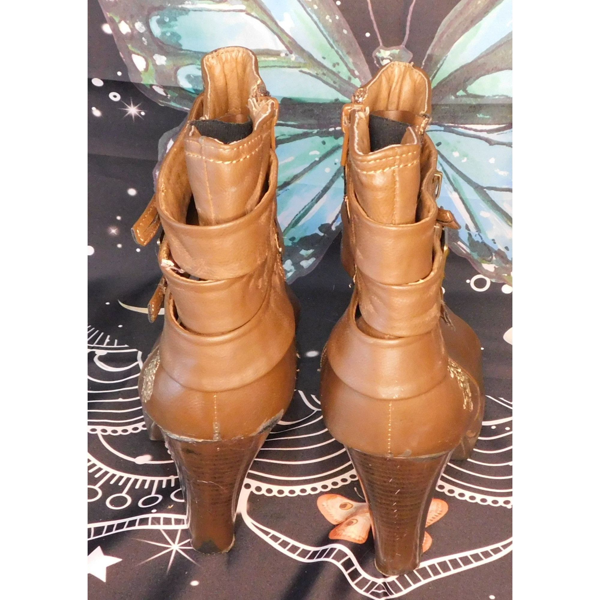 U.S. Polo Assn. US Polo Assn Brown Heeled Ankle Boots Size Womens 10M Size US 10 / IT 40 - 2 Thumbnail
