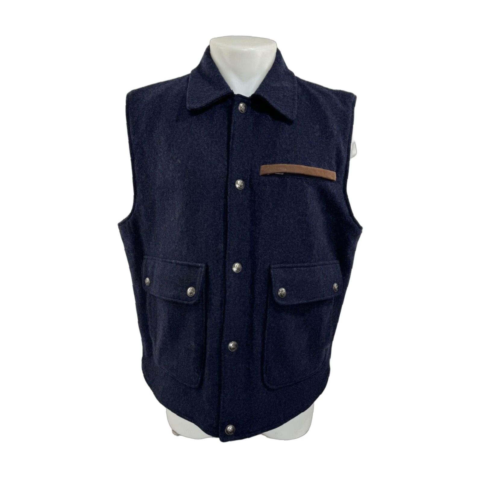 Vintage CRIPPLE CREEK Wool Mens XL Vest Western Ranch Field Barn Jacket Category: Vest Health: N/A Size US XL / EU 56 / 4 - 1 Thumbnail