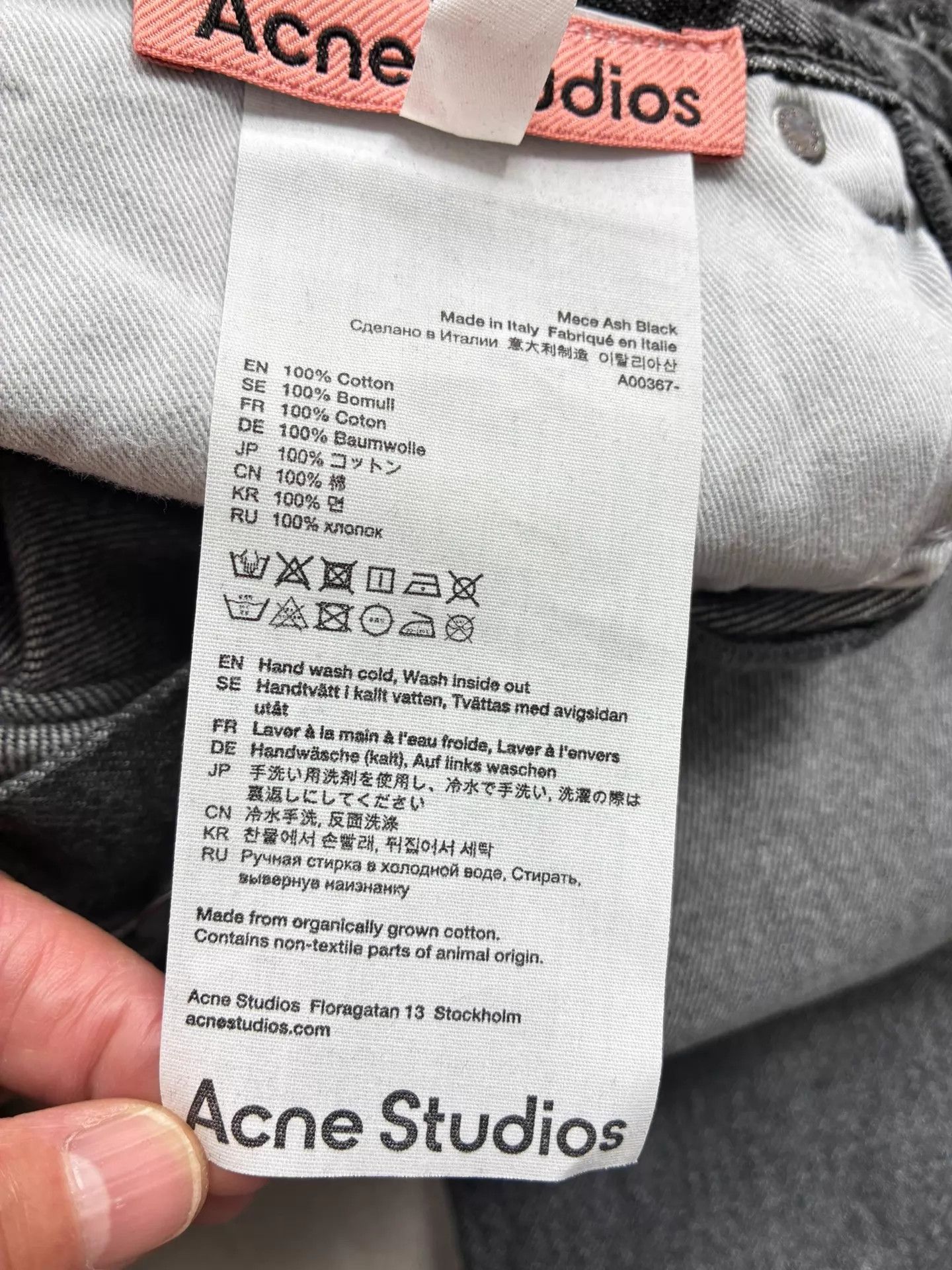 Acne Studios Acne Studios Black Gray Straight Jeans 26 Size 26" / US 2 / IT 38 - 6 Thumbnail