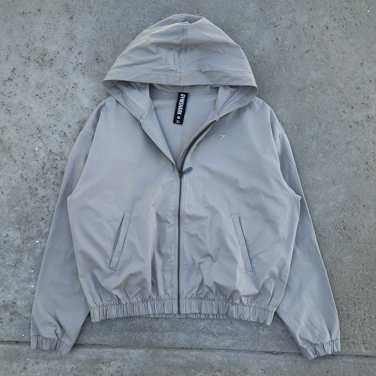 Gymshark Gymshark Oversized Stone Gray Hooded Jacket Size US M / EU 48-50 / 2 - 1 Thumbnail