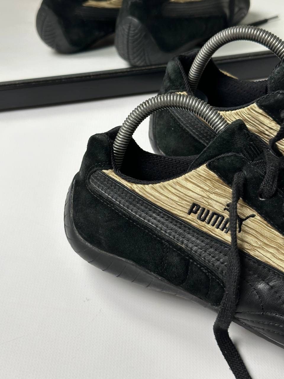 Puma Vintage Rare Puma Speed Cat 00s Shoes Gold/Black Size US 8.5 / IT 38.5 - 2 Thumbnail